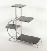 ART-DECO-ETAGÈRE, Metall, verchromt, Glas, THONET, um 1940 22.00 % buyer's premium on the hammer