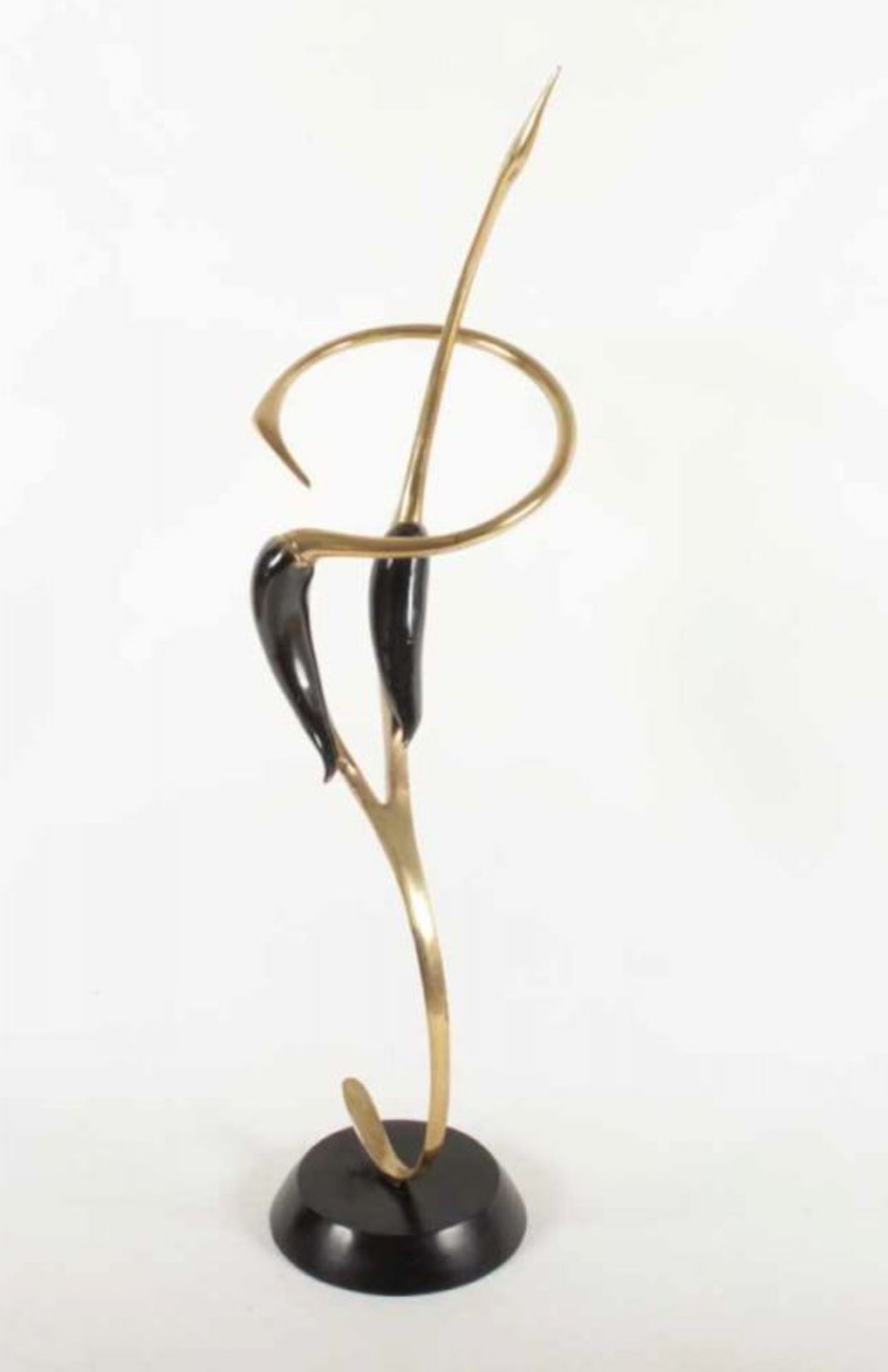 MODERNER BILDHAUER, Kranich, Bronze, poliert, H 95 22.00 % buyer's premium on the hammer price 19.00 - Bild 2 aus 2