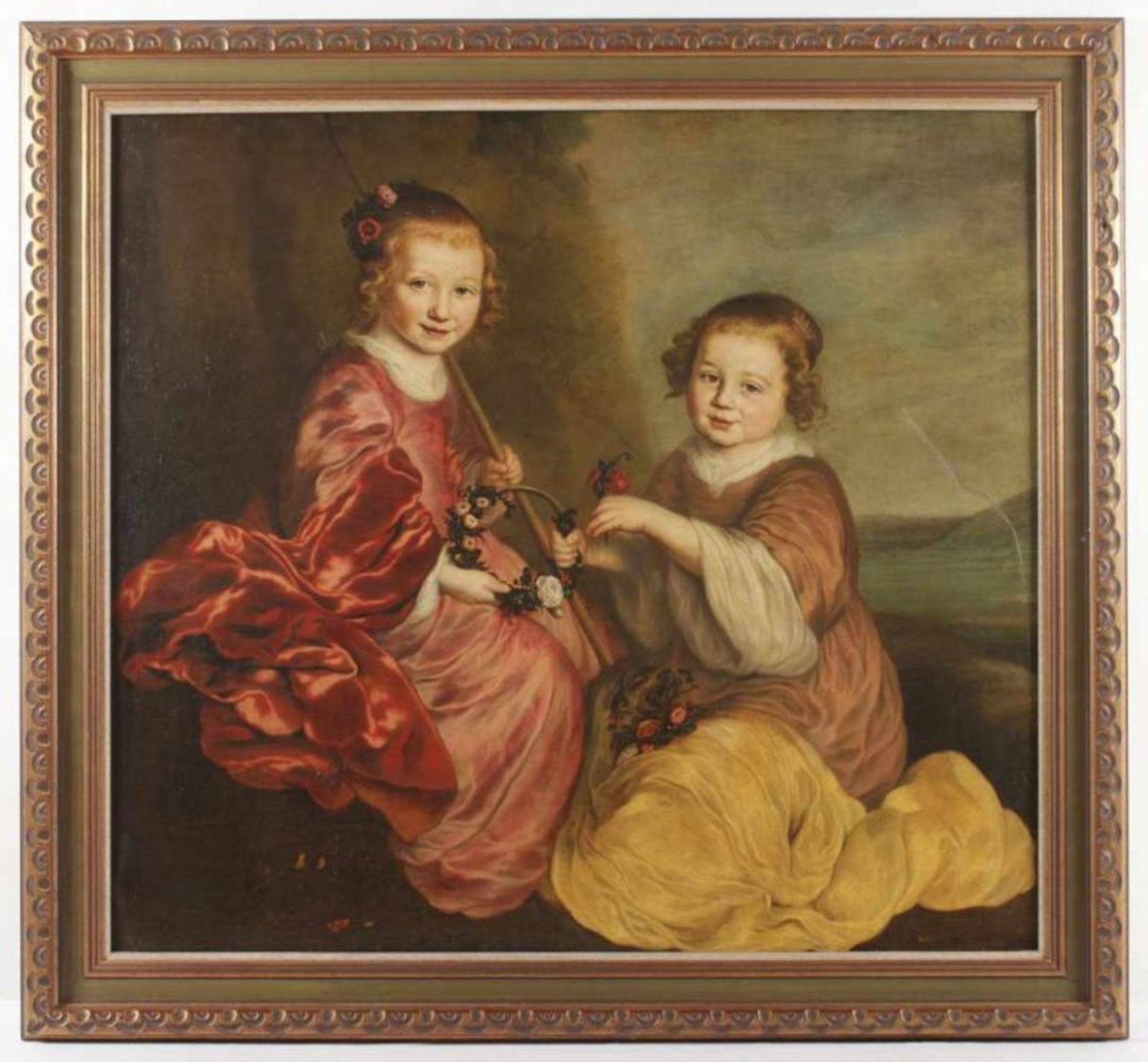 CUYP, Jacob Gerritsz (1594-1651/52), "Portrait zweier Mädchen", Öl/Lwd., 106 x 115, doubliert, - Image 2 of 6