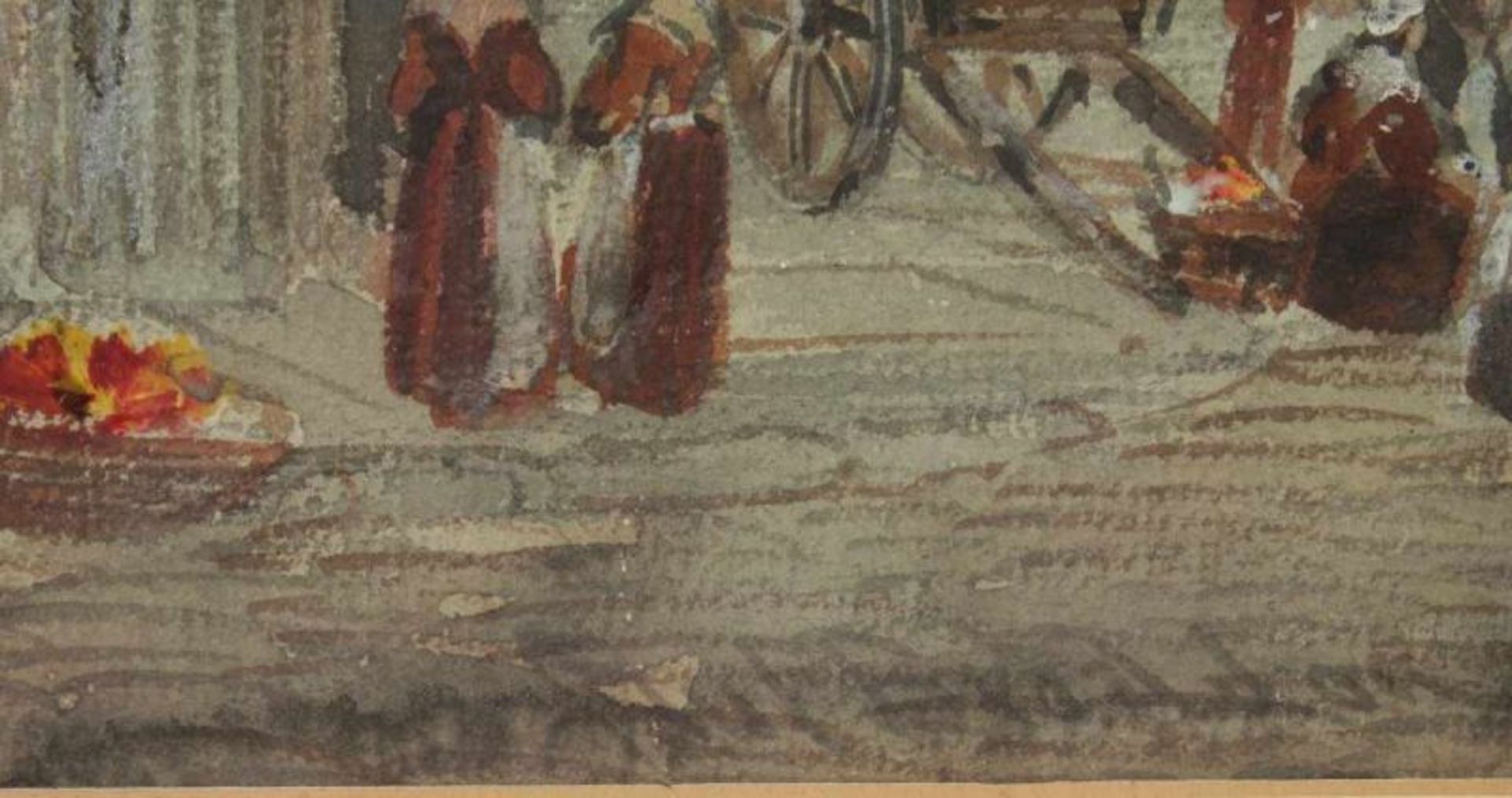 BRADDON, Paul (1864-1938), "Stadtansicht mit Türmen", Aquarell/Papier, 53 x 36 ( - Image 3 of 3