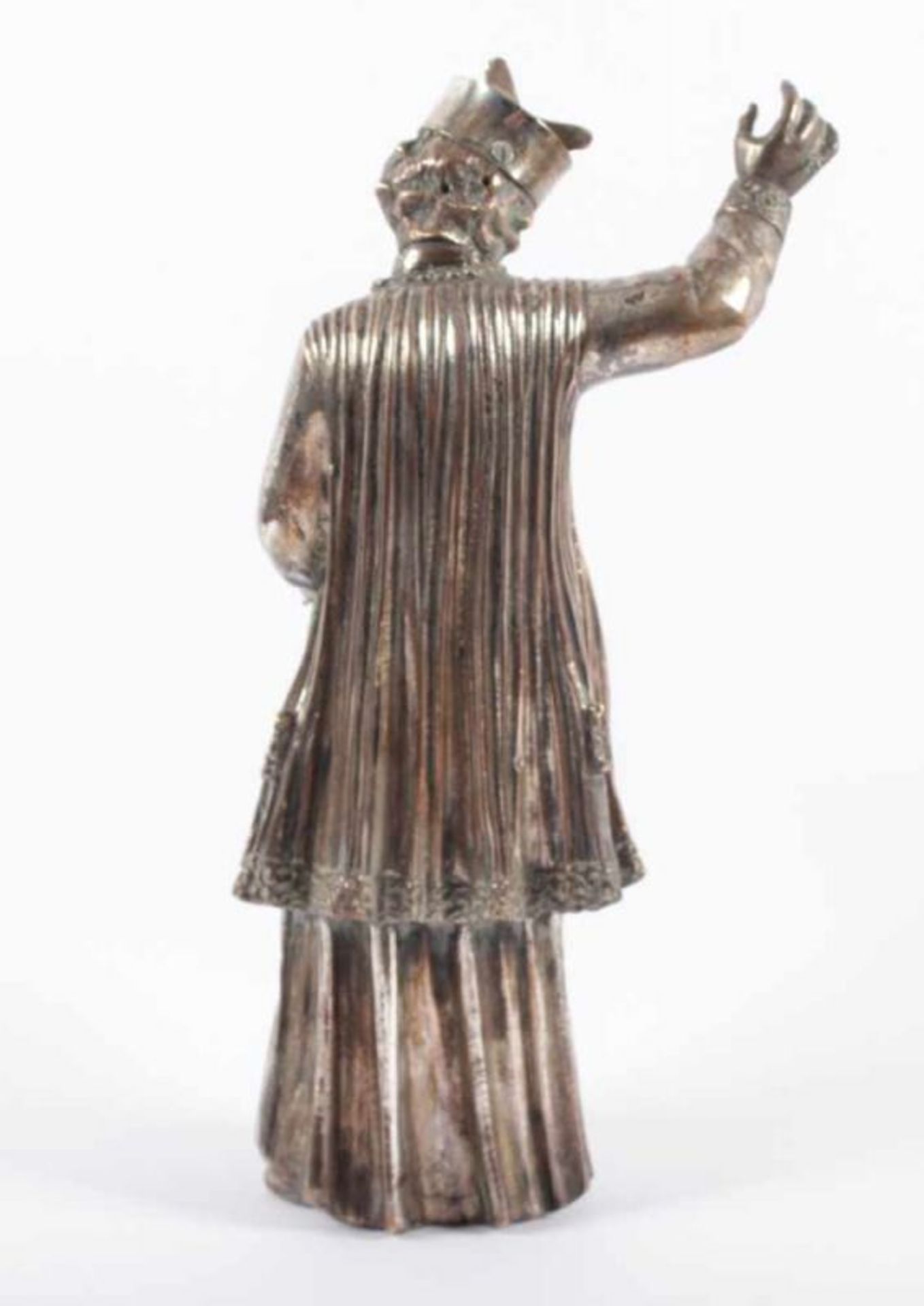 HL.NEPOMUK, Bronze, versilbert, ber., Attribute verloren, H 35, wohl DEUTSCH, um 1800 22.00 % - Bild 3 aus 3