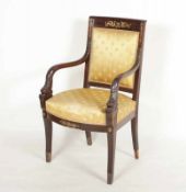 EMPIRE-FAUTEUIL, Mahagoni, H 100, FRANKREICH, 19.Jh. 22.00 % buyer's premium on the hammer price