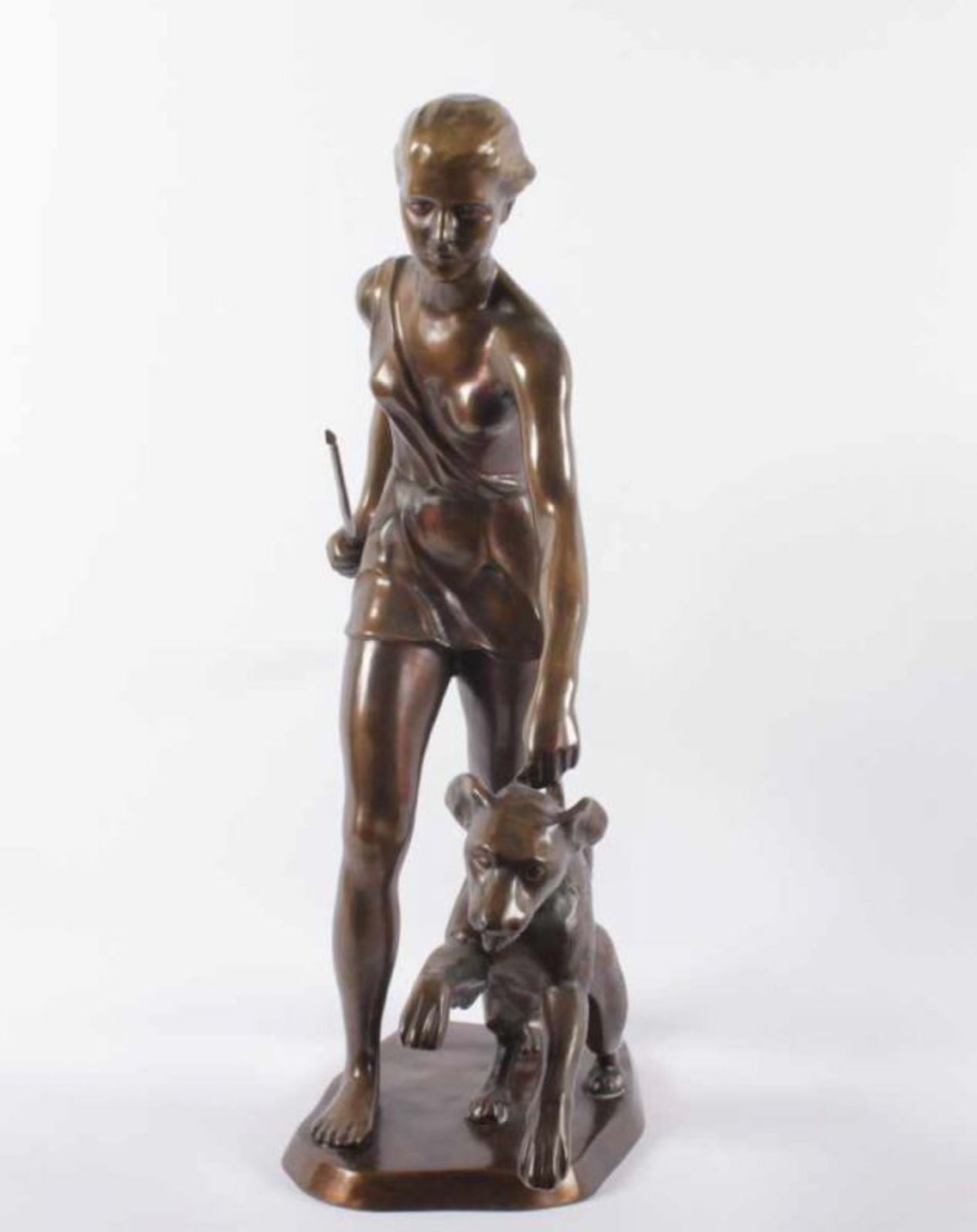 EICHLER, Theodor, "Diana", Bronze, H 56, am Sockel signiert 22.00 % buyer's premium on the hammer - Bild 3 aus 6