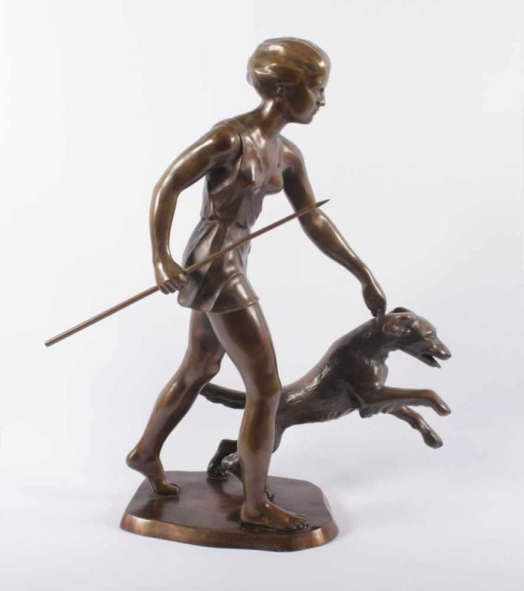 EICHLER, Theodor, "Diana", Bronze, H 56, am Sockel signiert 22.00 % buyer's premium on the hammer - Bild 2 aus 6