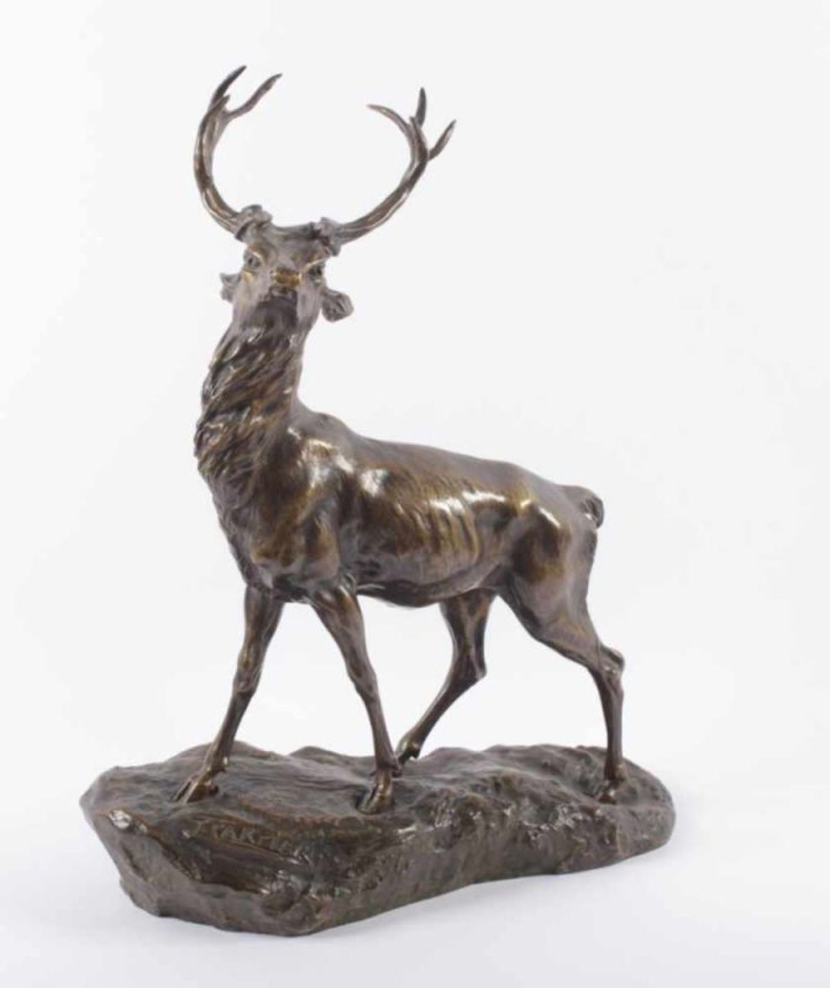 CARTIER, J., "Hirsch", Bronze, H 46, min.läs. 22.00 % buyer's premium on the hammer price 19.00 %