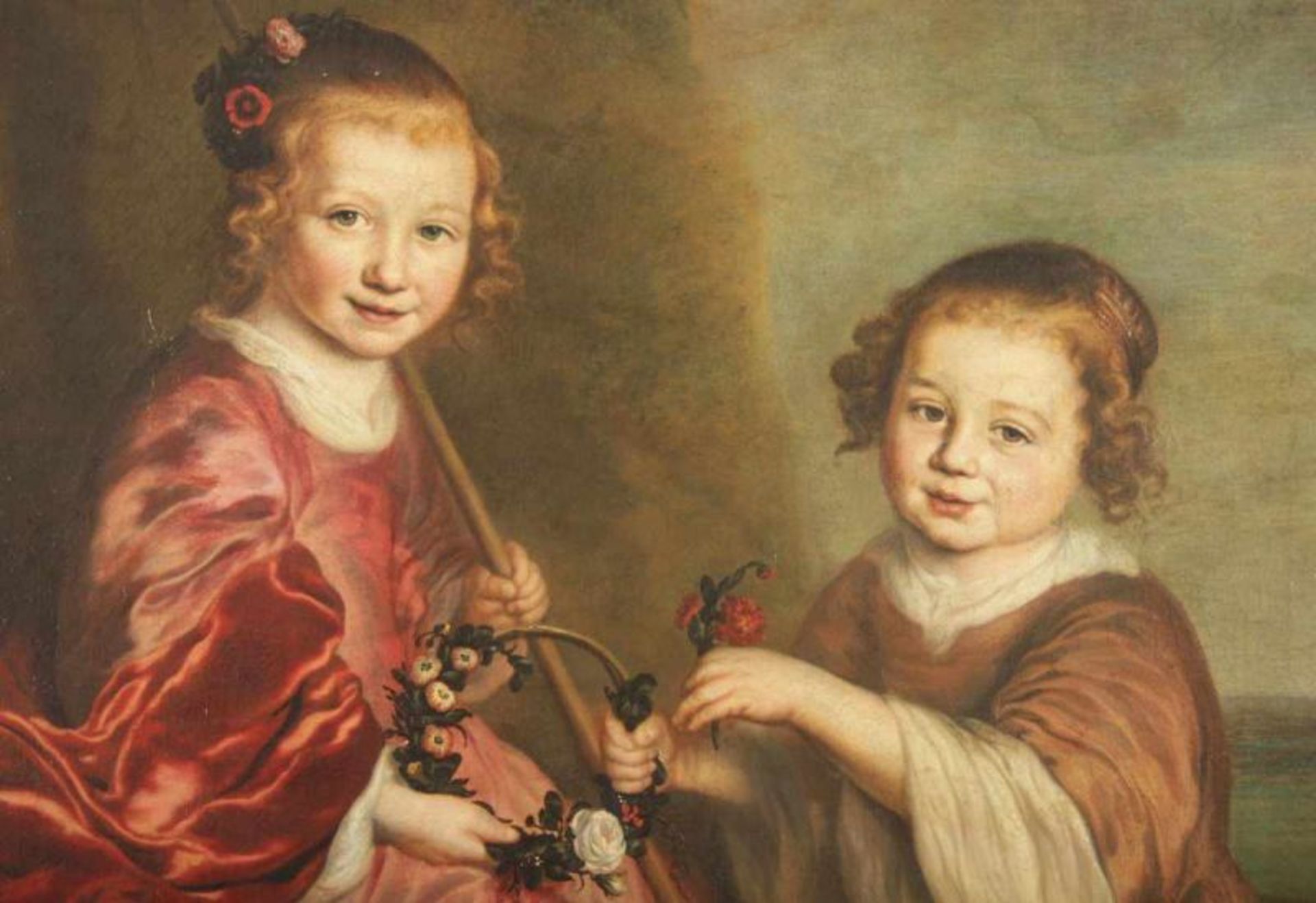 CUYP, Jacob Gerritsz (1594-1651/52), "Portrait zweier Mädchen", Öl/Lwd., 106 x 115, doubliert, - Image 3 of 6