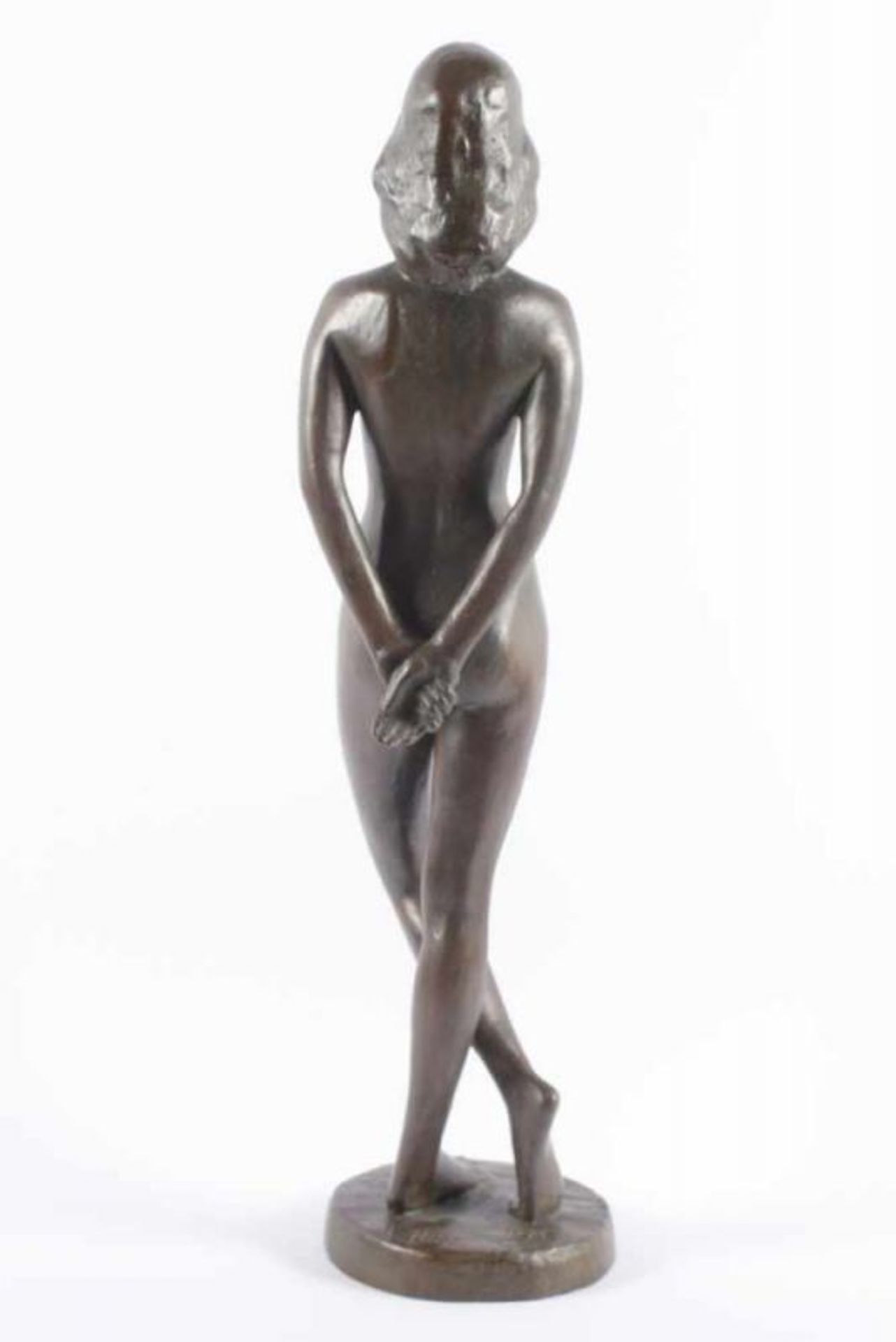 SPILKER, Heinz (*1927), "Stehendes Mädchen", Bronze, H 53, auf dem Sockel signiert und datiert 1913, - Bild 5 aus 5