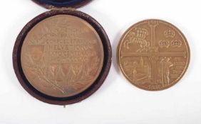 ZWEI MEDAILLEN, Bronze, Dm bis 6,7, Medaille zur ersten Schweizer Bundesfeier im Jahr 1891, Alphée