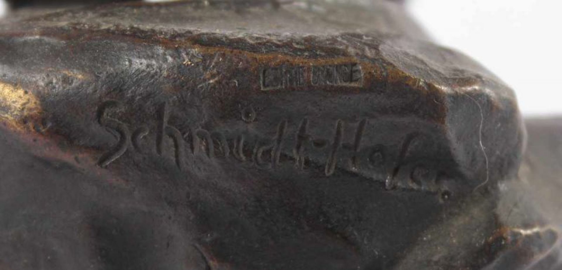 SCHMIDT-HOFER, Otto, "Bogenschütze", Bronze, H 44, auf dem Stand signiert, Marmorsockel 22.00 % - Bild 4 aus 5