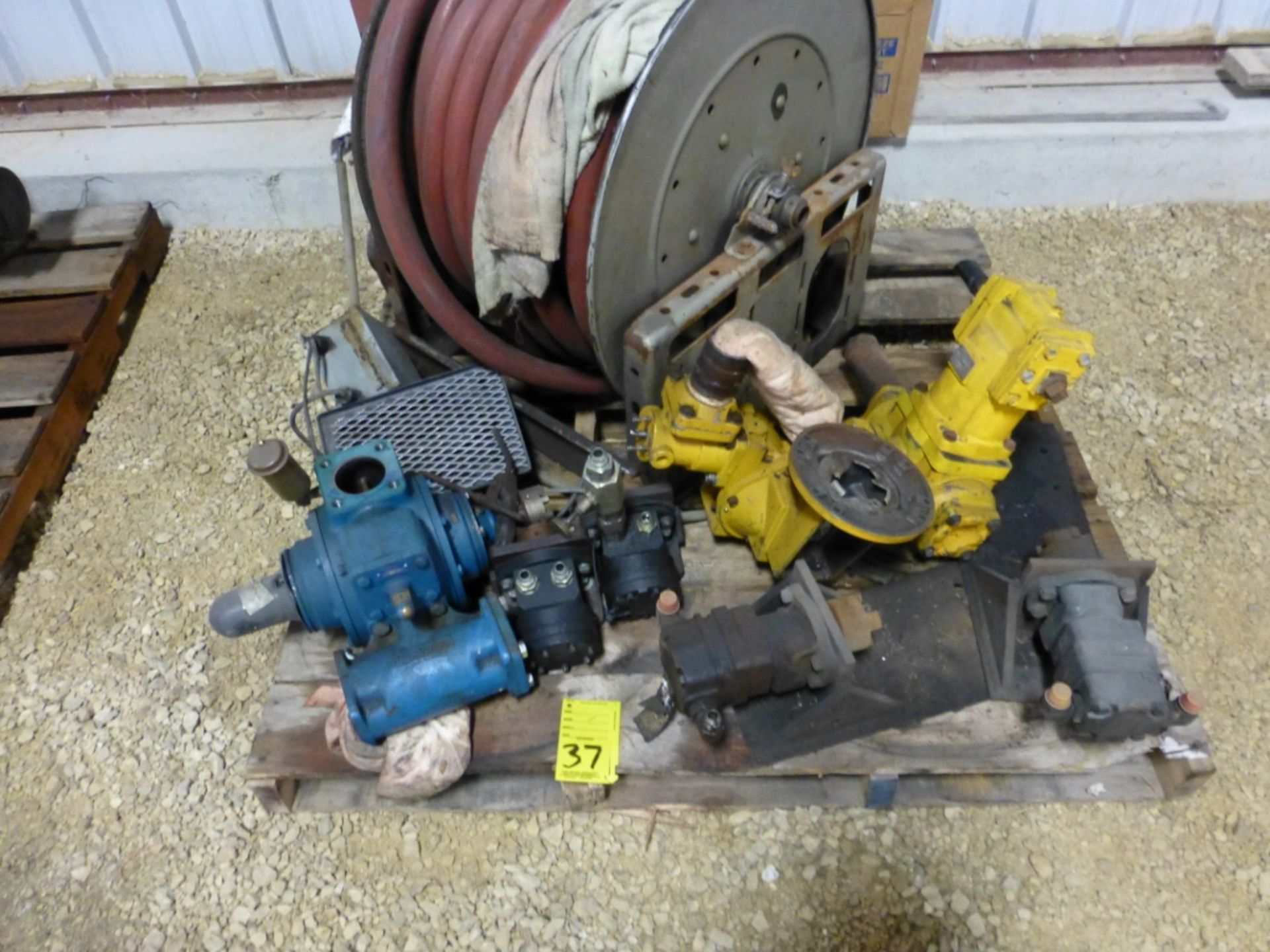 Large reel, hose, misc. pumps