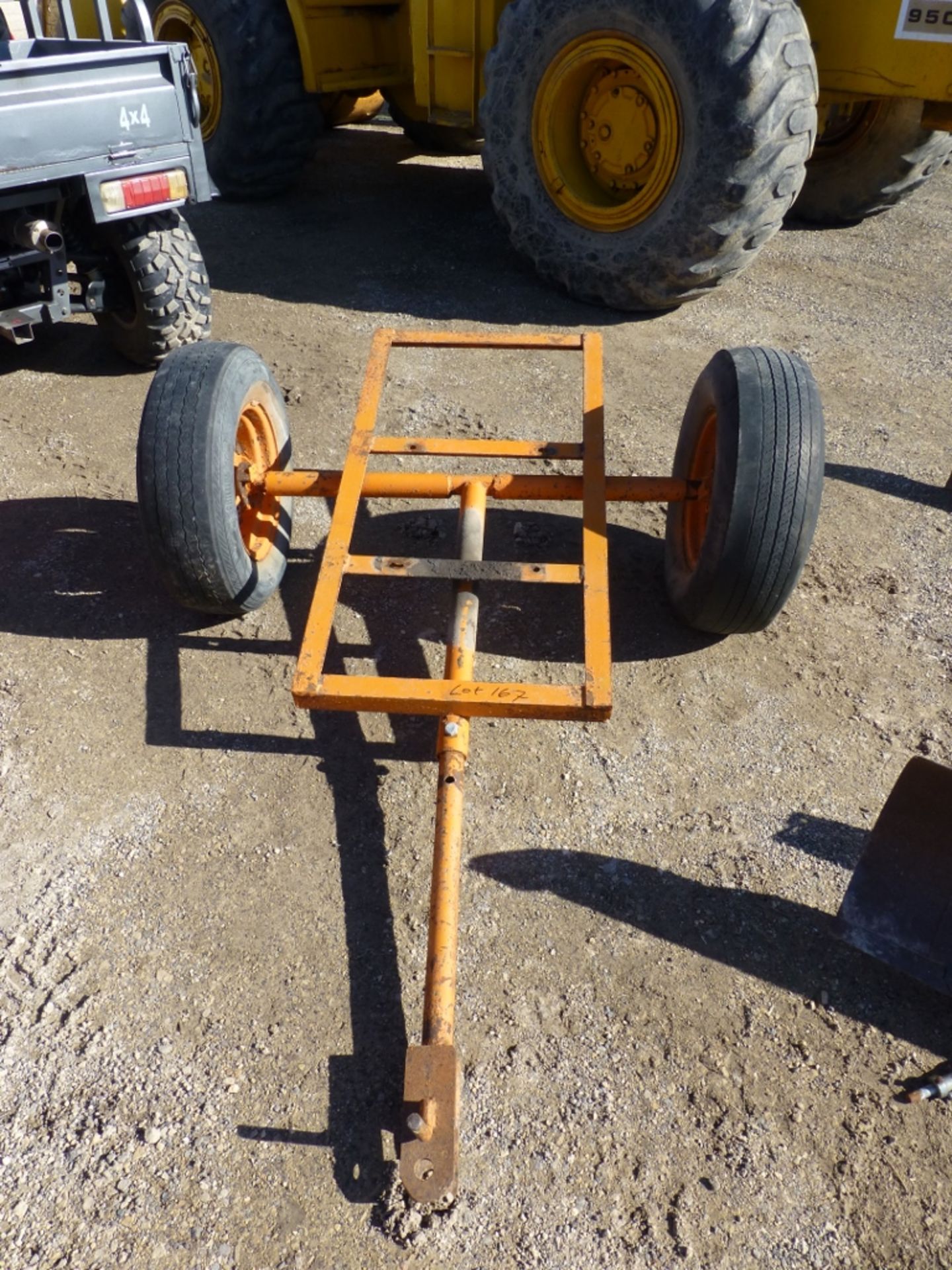 Cart frame on axle