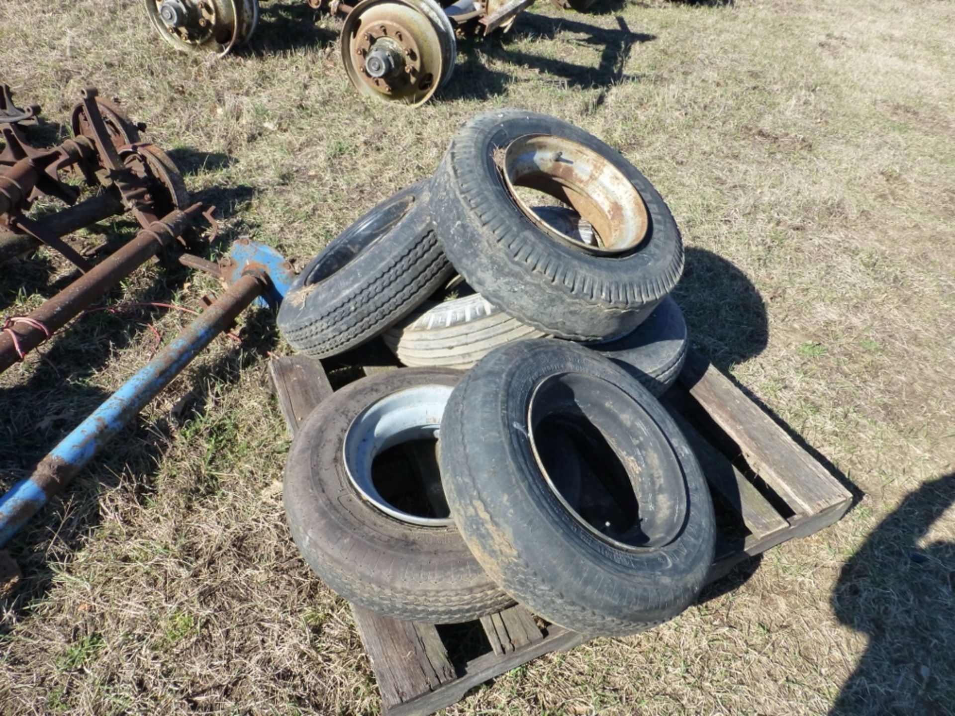 trailer house axles w/ tires - Image 3 of 4