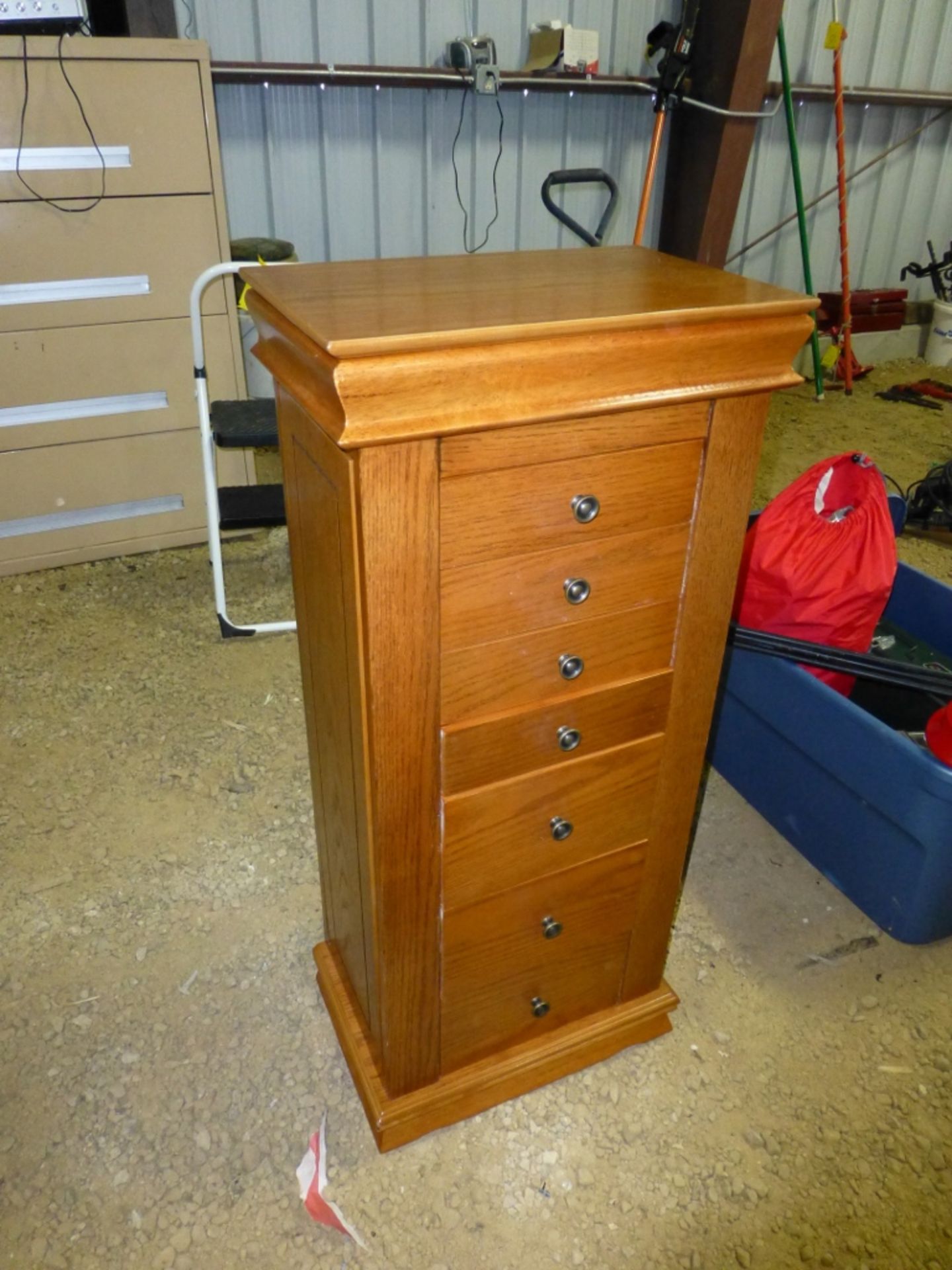 Wooden jewelry cabinet