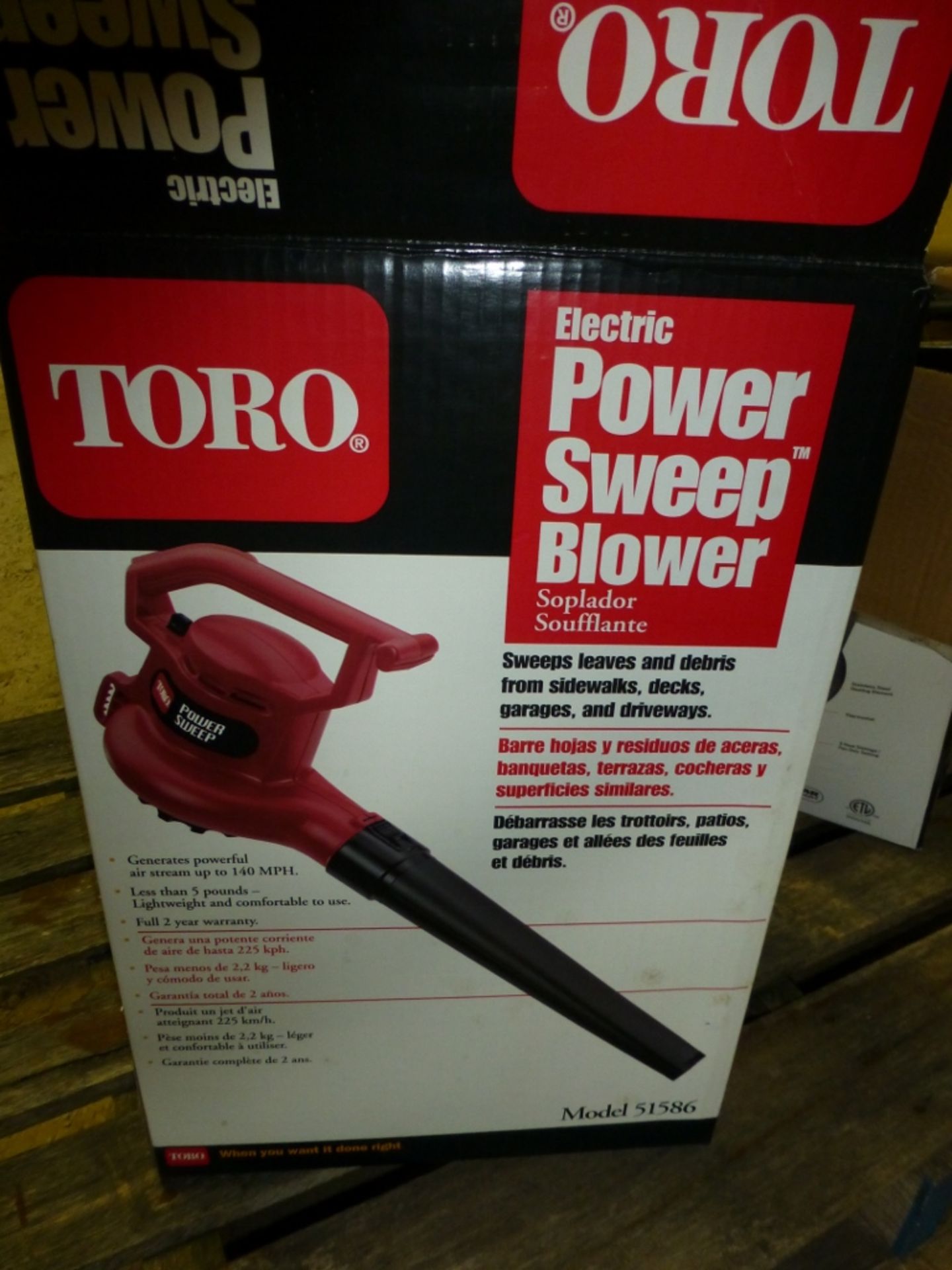 Toro electric PowerSweep blower