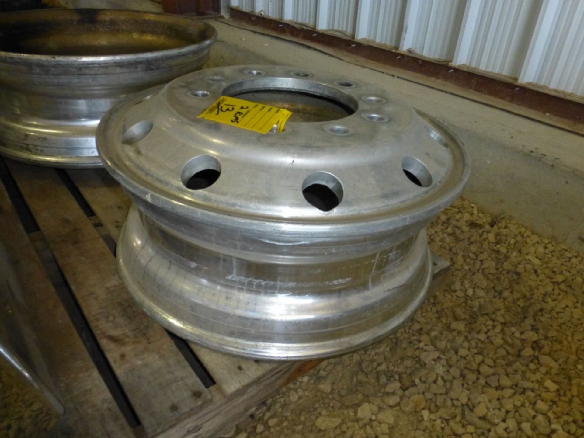 (2) aluminum 8" wheels - Image 3 of 3