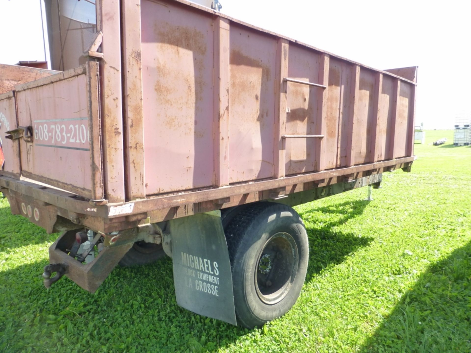 Homemade 15' trailer type dump box - Image 13 of 15