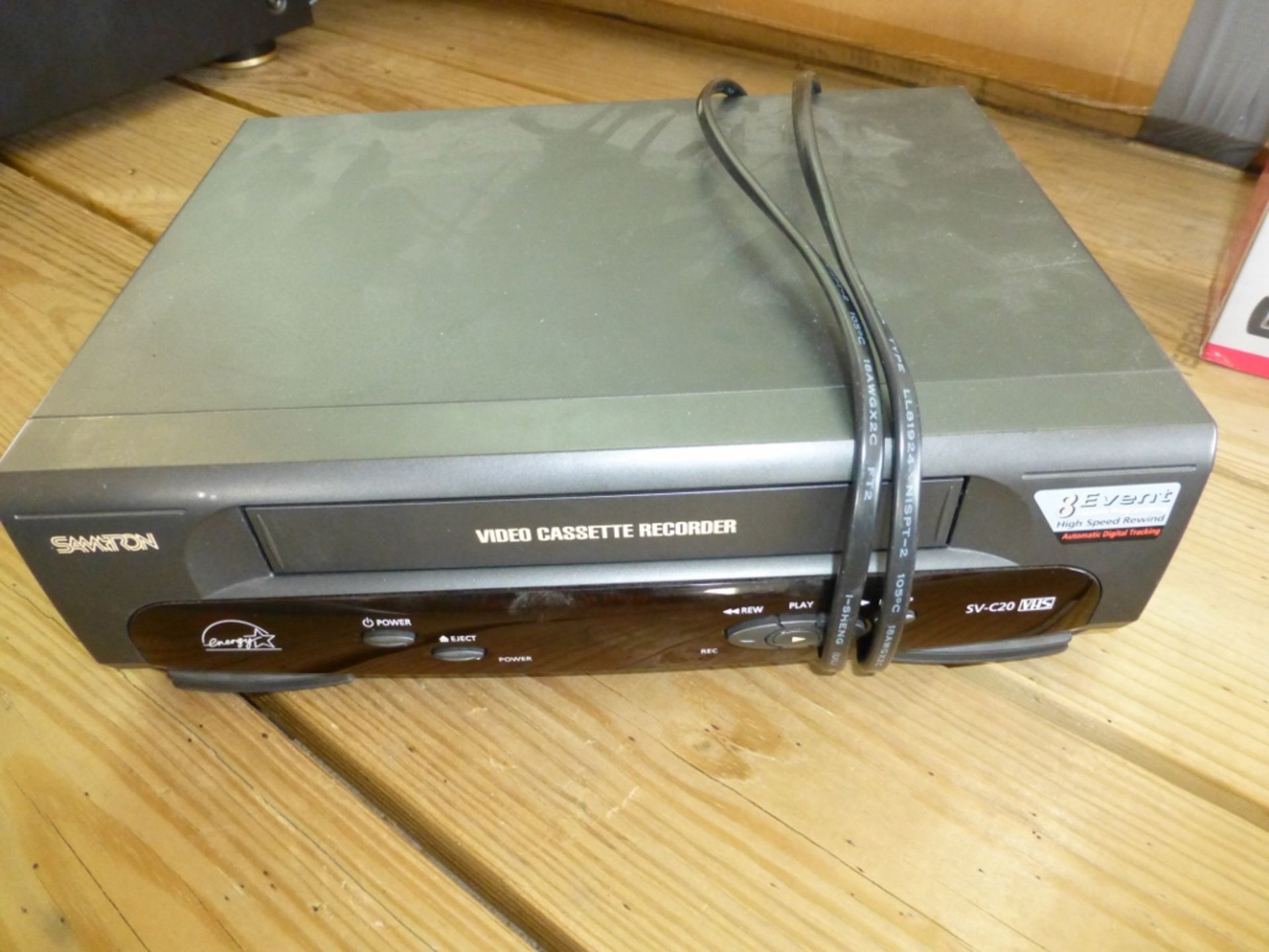Samtron VCR with Memorex DVD player and digital converter box