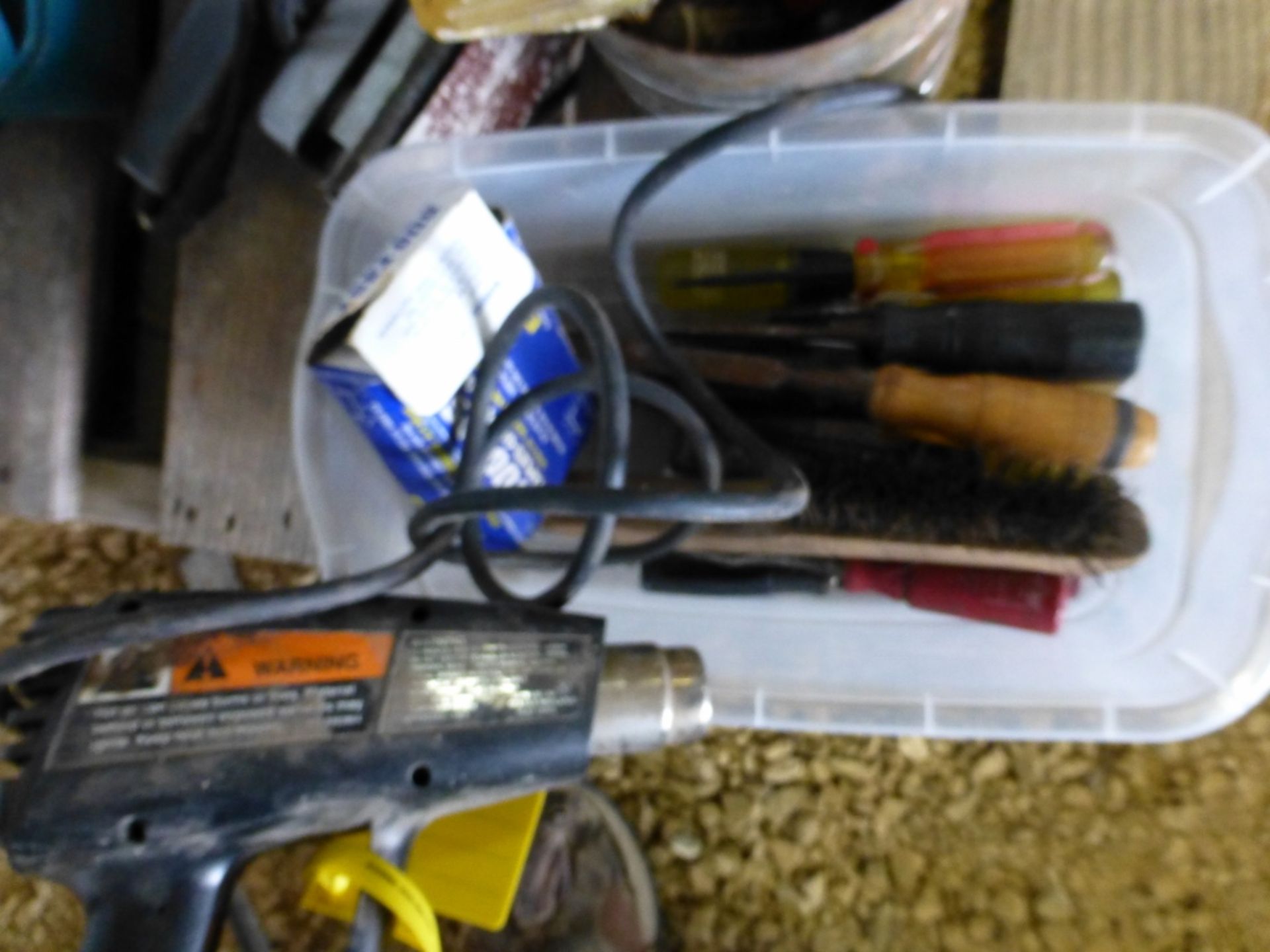 Tub with sander, drill, wire brush, screwdrivers, etc. - Image 3 of 3