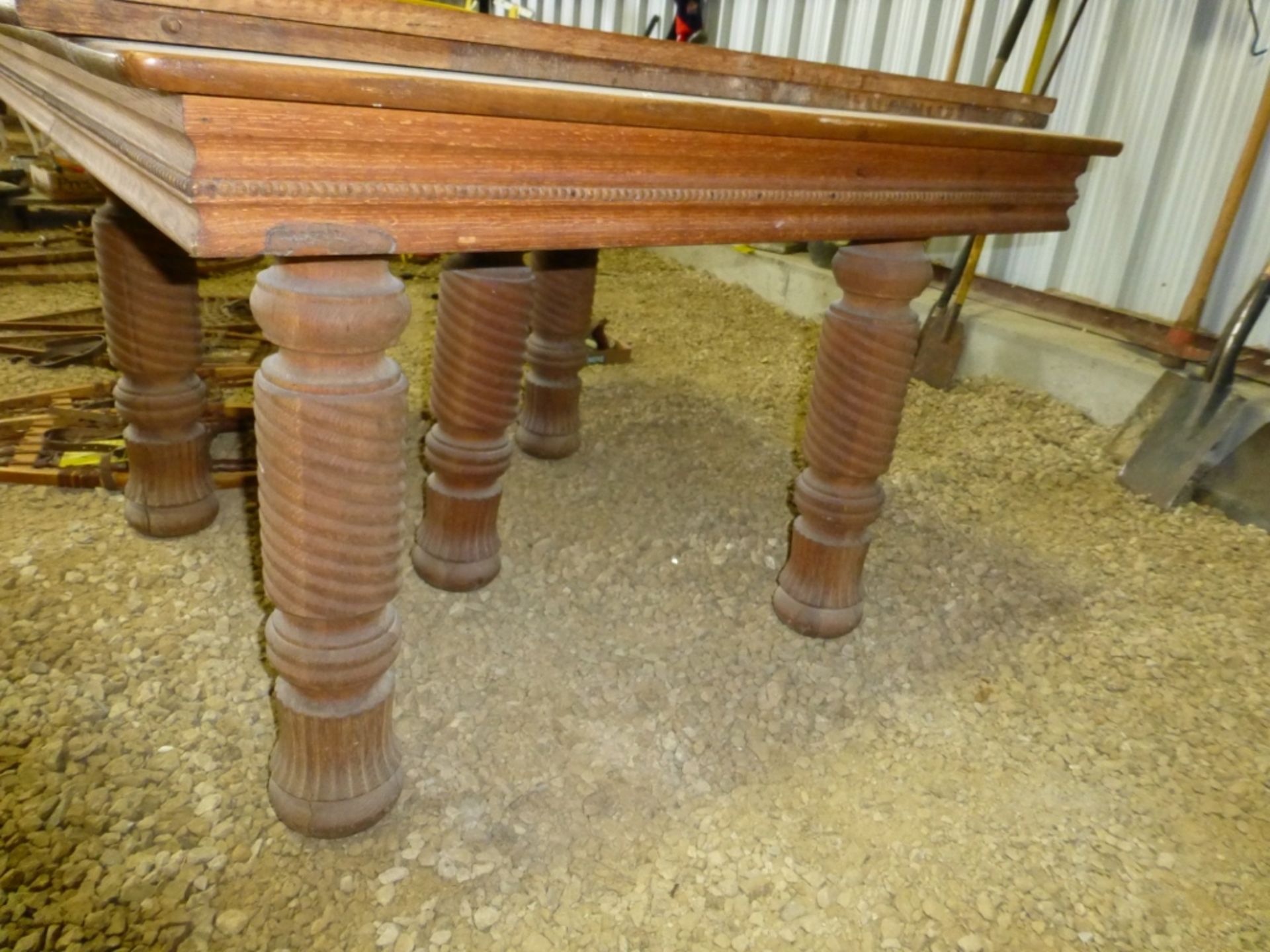 Square wood table with leafs - Image 3 of 3