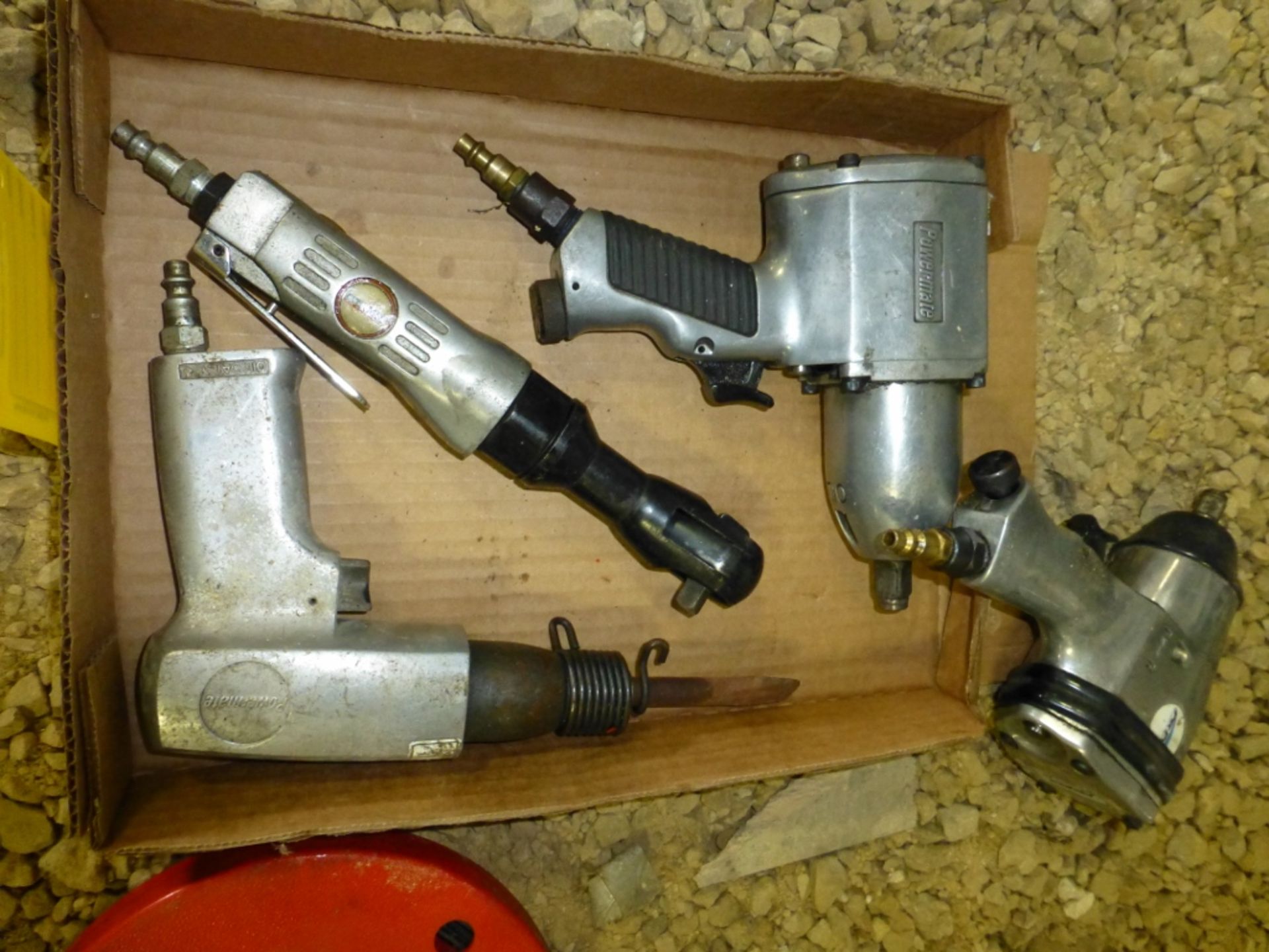 (2) 1/2" air impacts, 3/8" air ratchet, and powermate air hammer