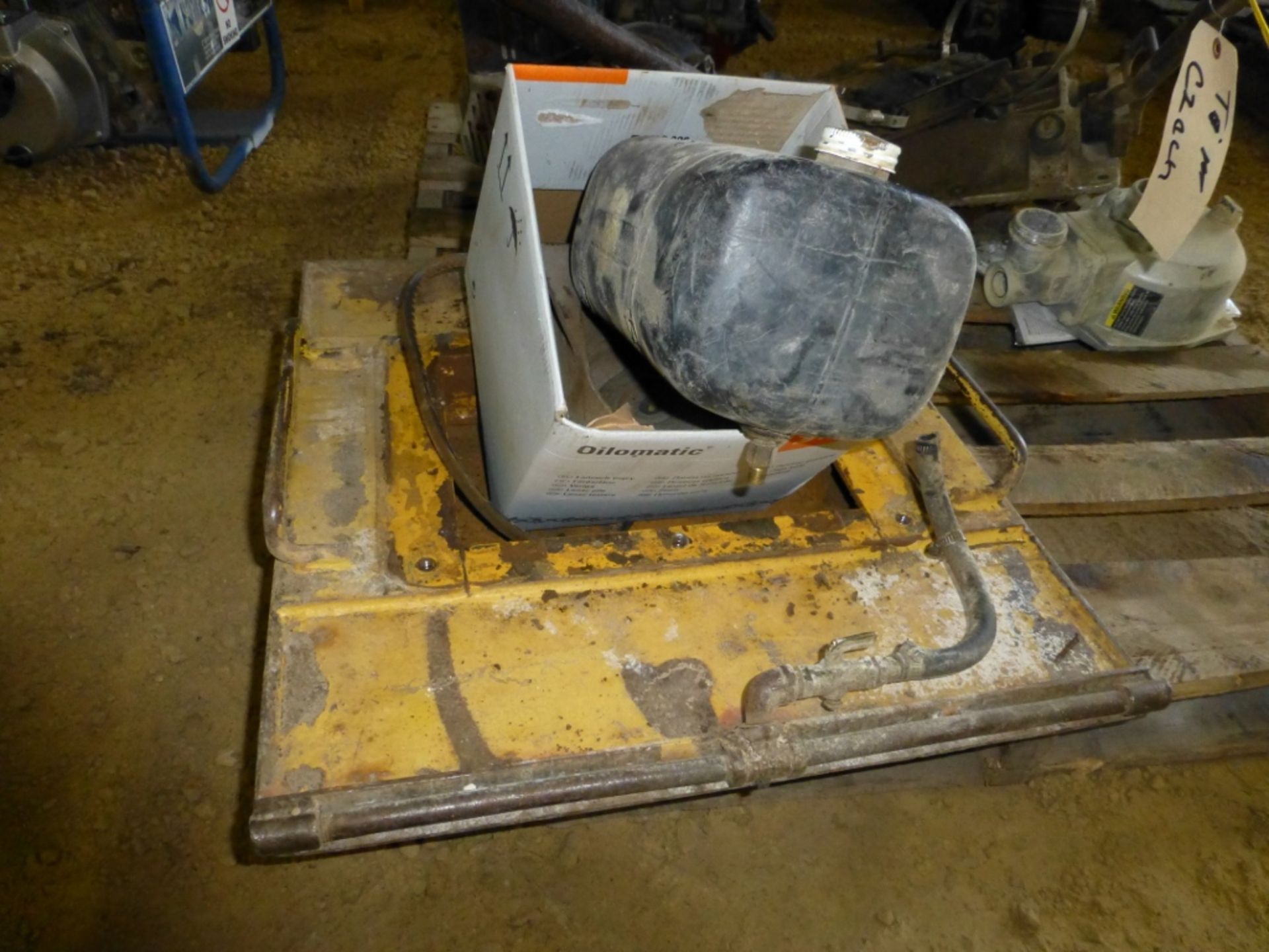 Pallet with plate compactor parts and Honda engine, not seized. - Image 3 of 4