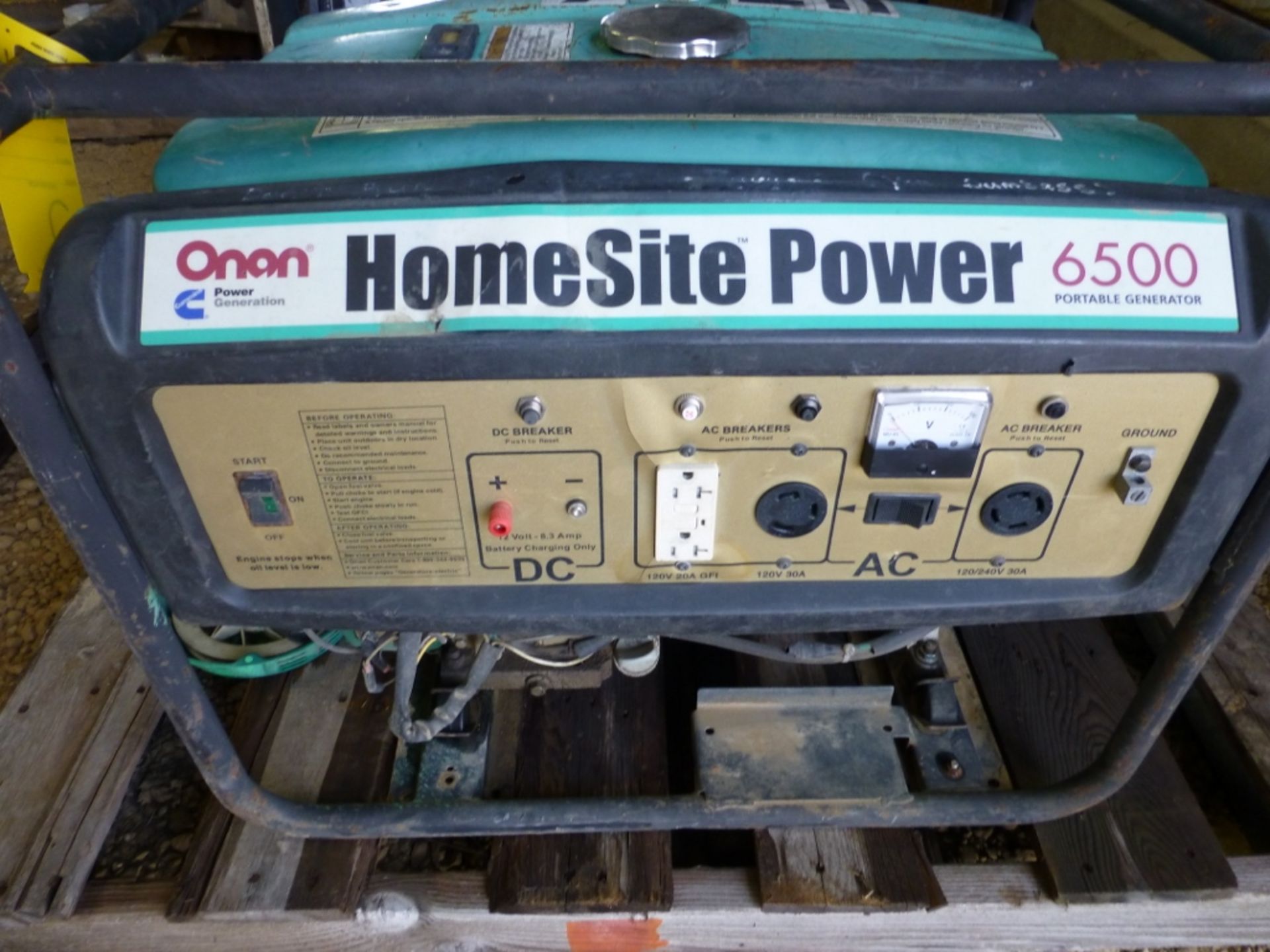 Homesite power 6500 generator, missing recoil, with blue generator, unknown working condition - Image 3 of 5