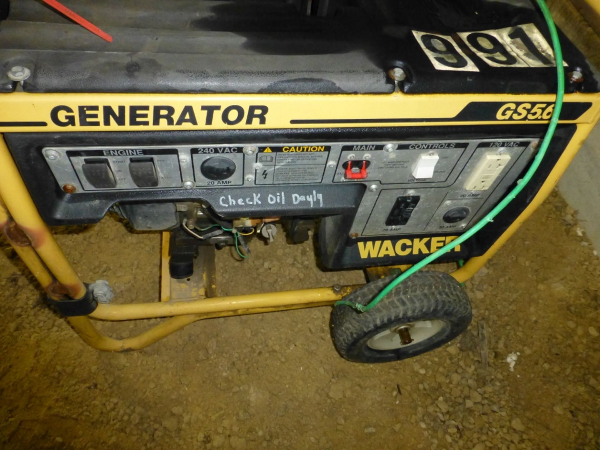Honda 11hp GX340 on Whacker GS5.6 generator , engine not seized. - Image 3 of 5