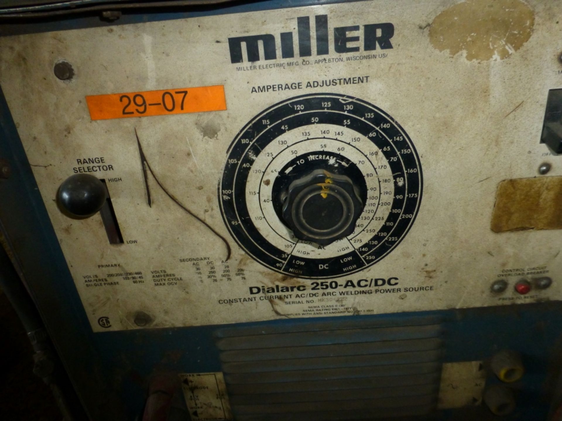 Miller 250 AC/DC arc welder, unknown condition. - Image 2 of 6