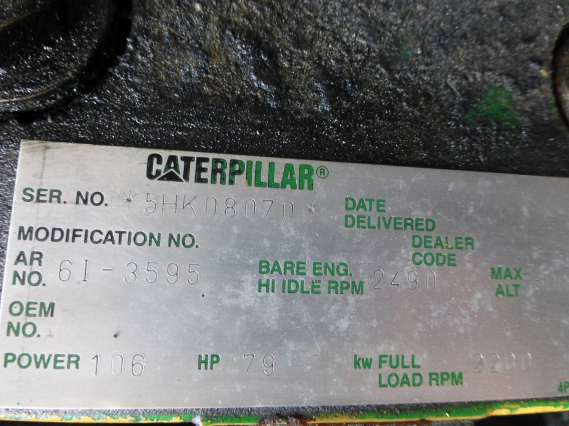 Caterpillar 106Hp, 4 cyl diesel engine. SE: 5hk08070, unknown running condition - Image 6 of 9