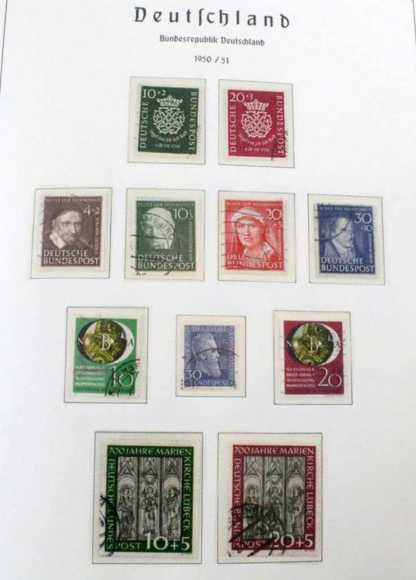 Briefmarkensammlung BRD 1949-66 postfrisch und gestempelt Posthornsatz geprüft (verso mit SV- - Bild 5 aus 9