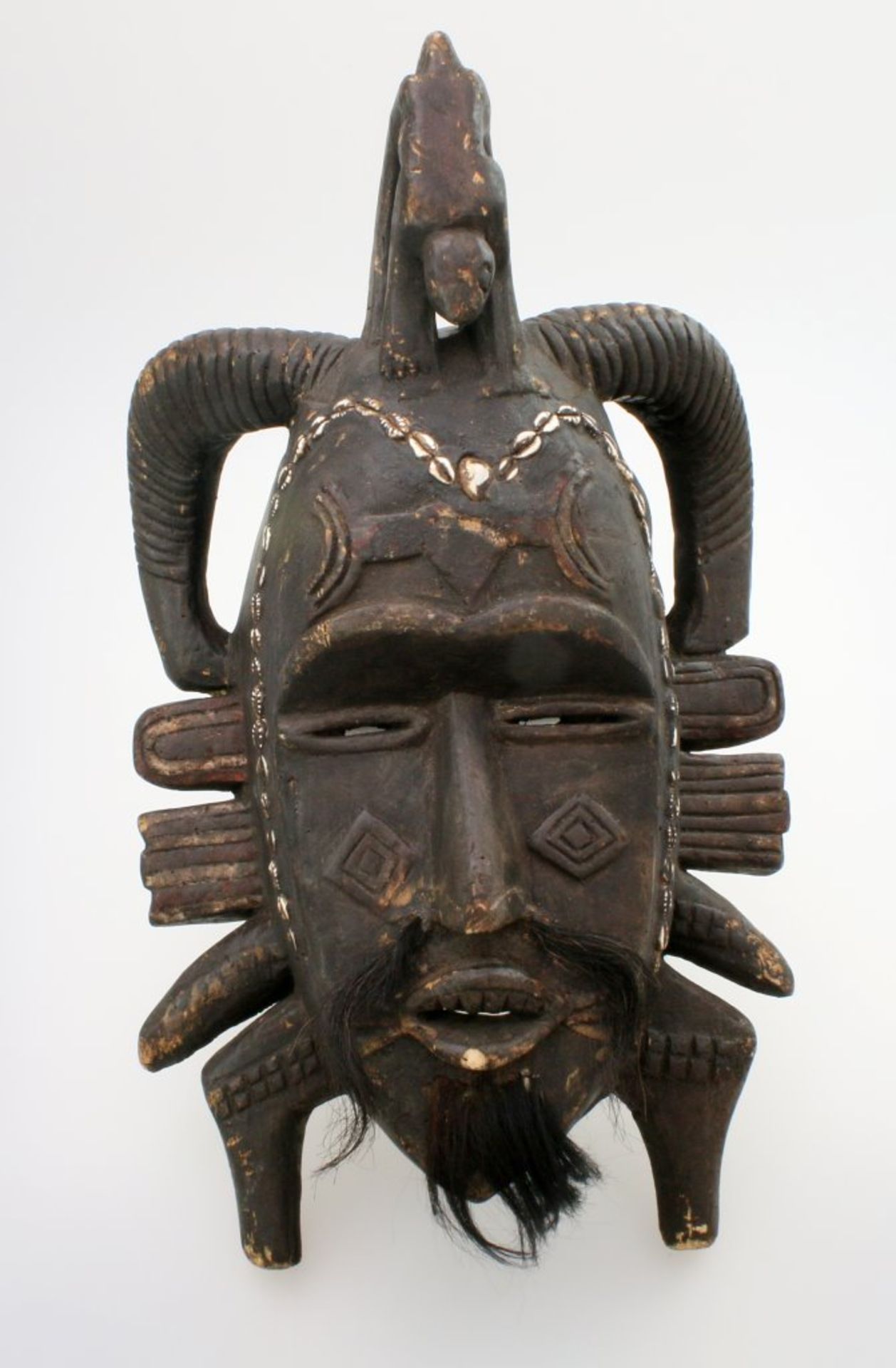 Westafrika - "Kpelie" Maske der Senufo - 20. Jahrhundert Prov. Elfenbeinküste, Mali, aus weichem