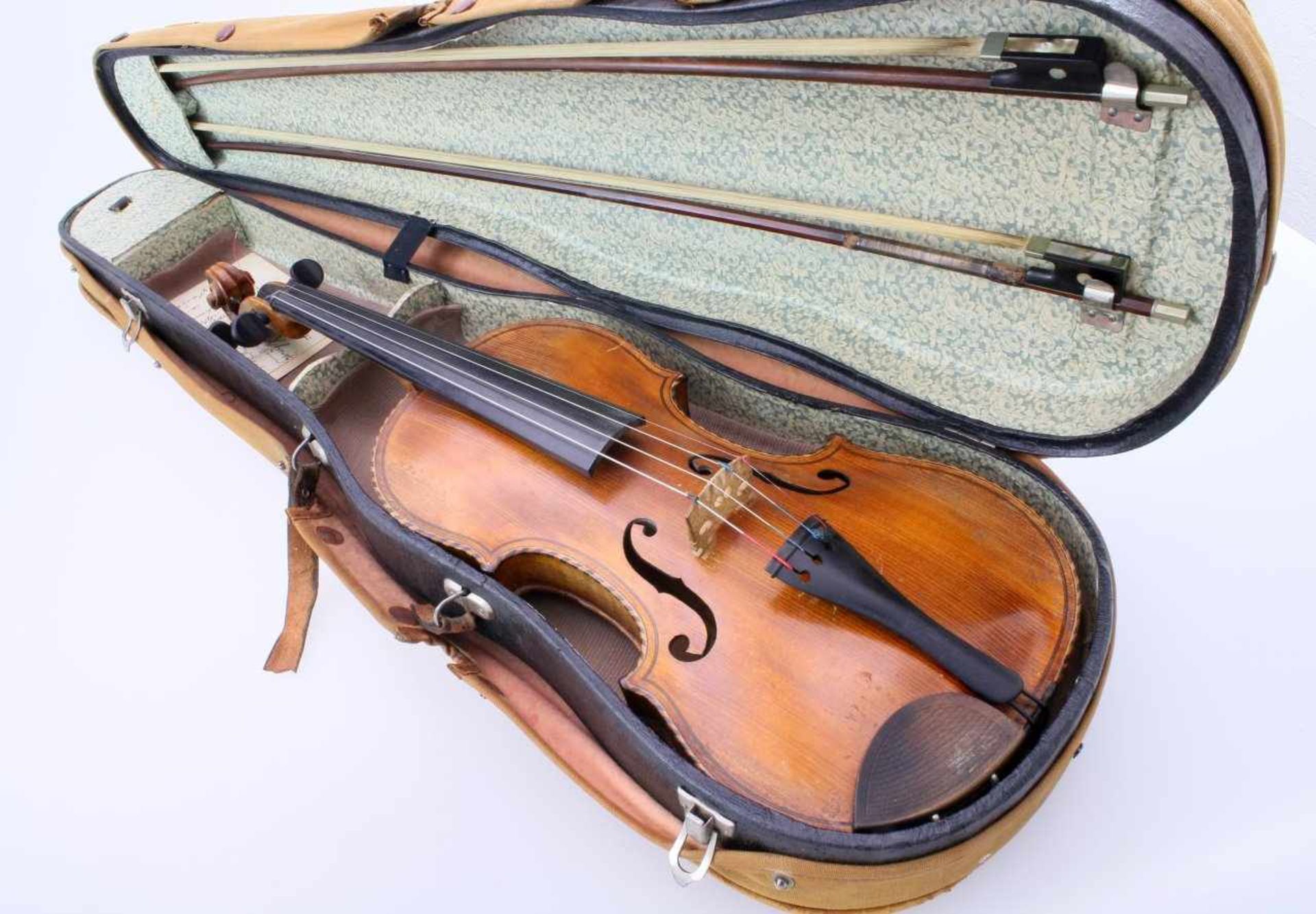 4/4 Geige - Anton Pilar Berlin Funktionsfähige Geige mit feinem Klang, im Koffer mit textiler - Bild 2 aus 6