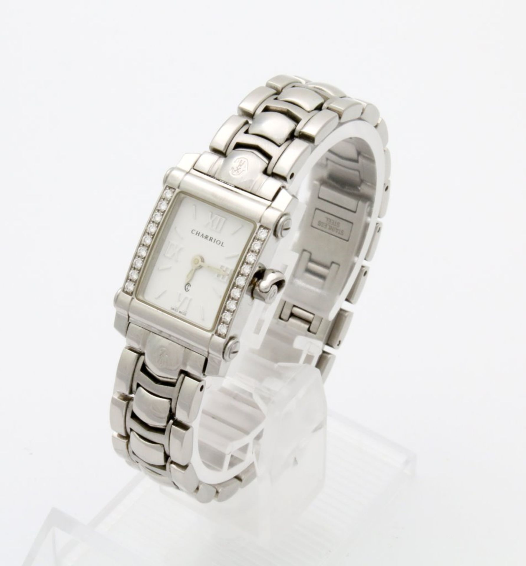 Armbanduhr Carriol Columbus mit Brillanten, Ref. 9012911 Quarzwerk, Edelstahlgehäuse, Maße: 18 x - Bild 3 aus 5