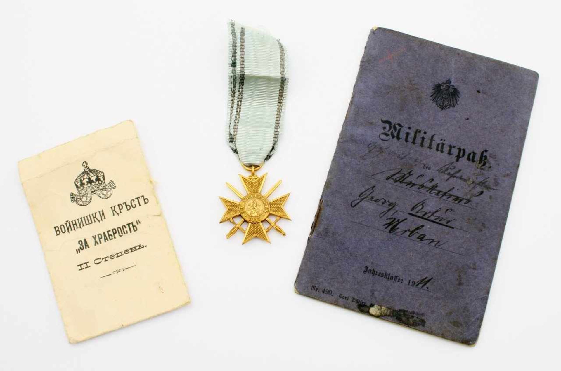 1. Weltkrieg - Militärpass, Orden Militärpass ausgestellt 1911 Infanterie Einsatztruppe,