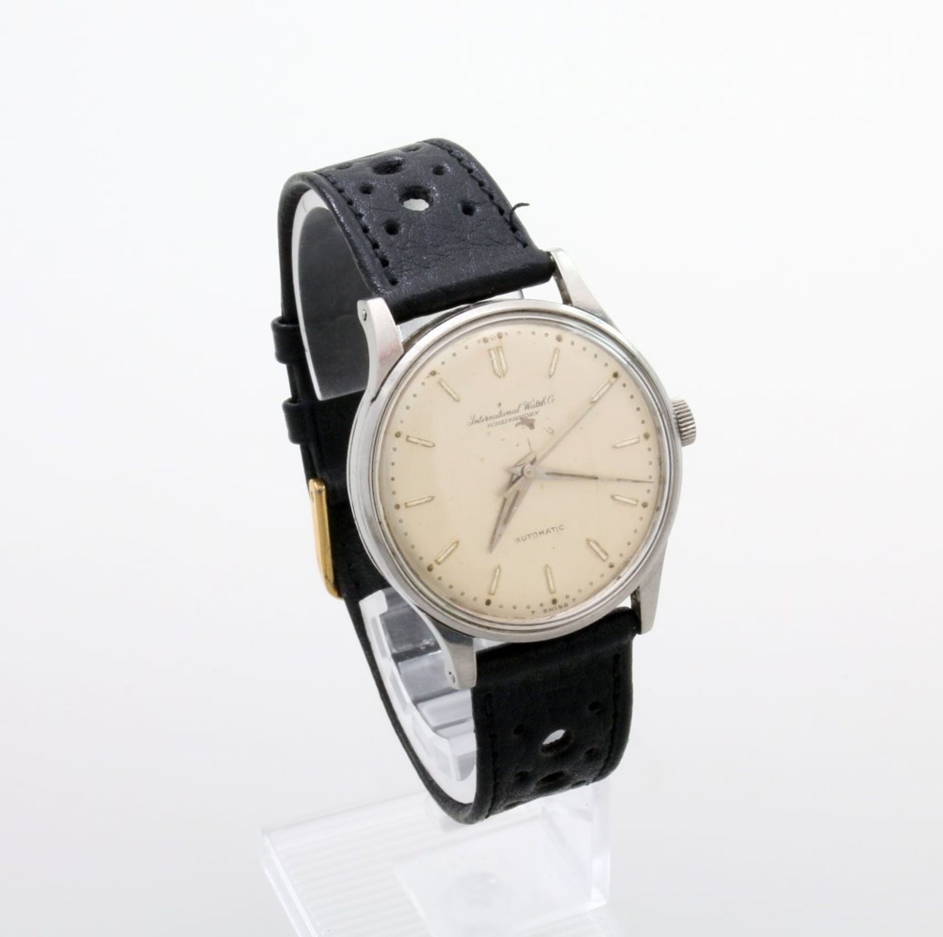 Armbanduhr IWC 1959-1967 Automatikwerk Kaliber 853, Ref. 309A, Edelstahlgehäuse Ø 34 mm,