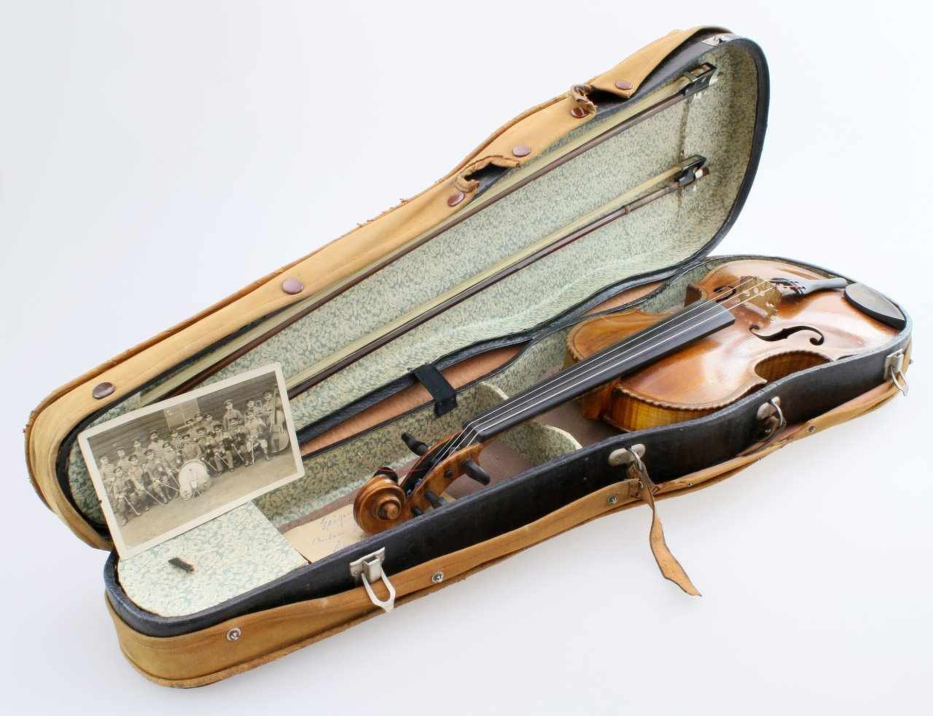 4/4 Geige - Anton Pilar Berlin Funktionsfähige Geige mit feinem Klang, im Koffer mit textiler