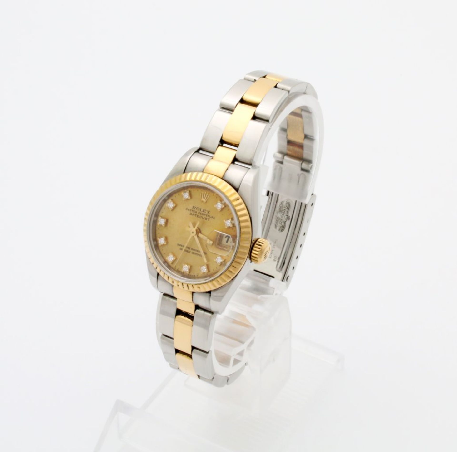 Armbanduhr Rolex Lady Datejust Stahl / Gold mit Brillanten Automatikwerk Kaliber 2135, Ref. 69173, - Bild 4 aus 8