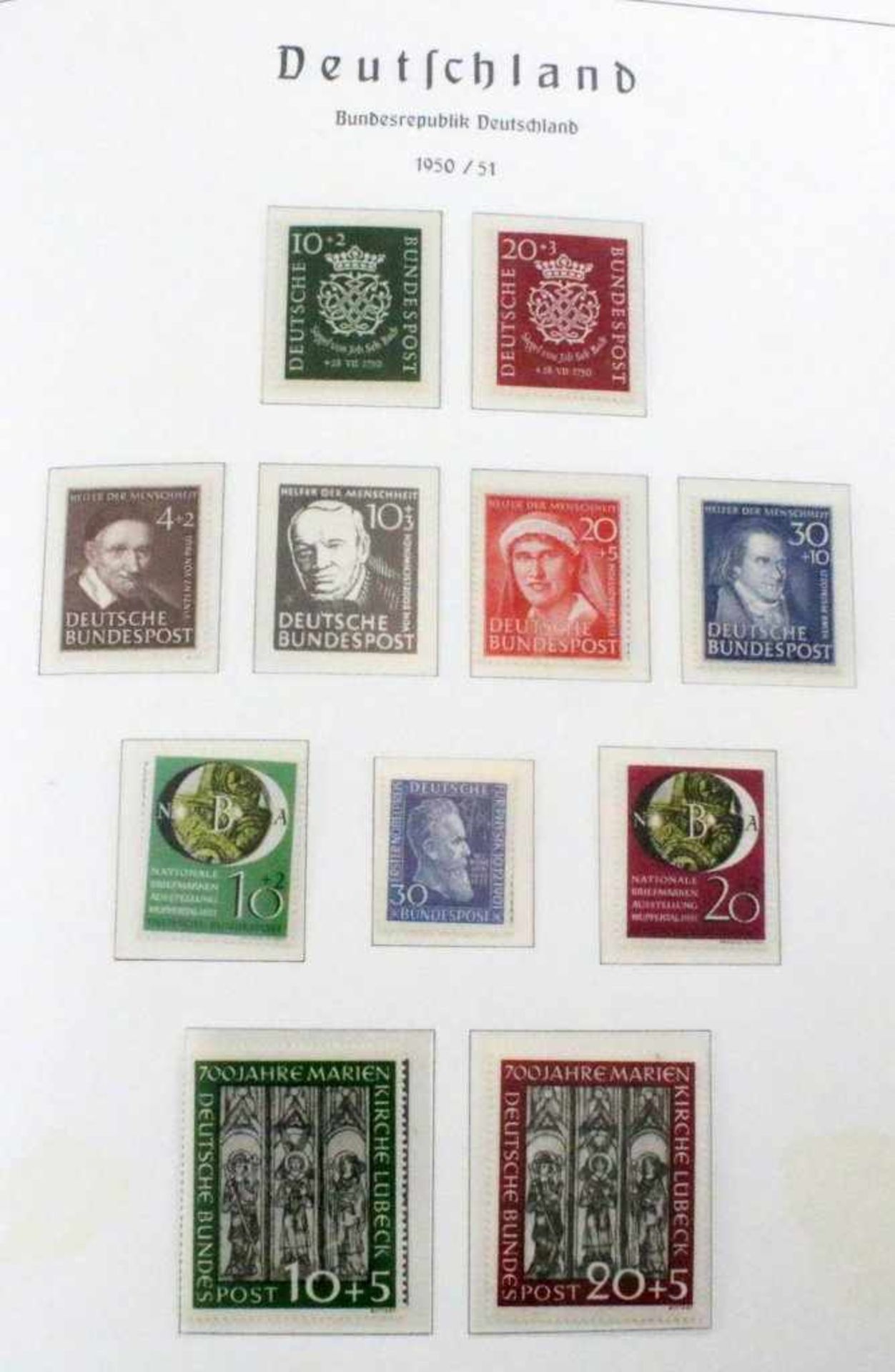 Briefmarkensammlung BRD 1949-66 postfrisch und gestempelt Posthornsatz geprüft (verso mit SV- - Bild 4 aus 9