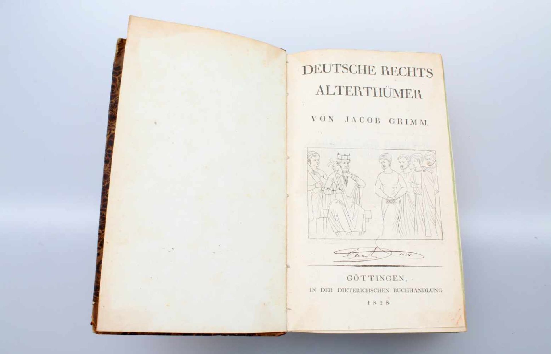 Deutsche Rechtsalterthümer von Jacob Grimm - Erstausgabe Verlag Dietrich Göttingen 1828, - Bild 4 aus 10