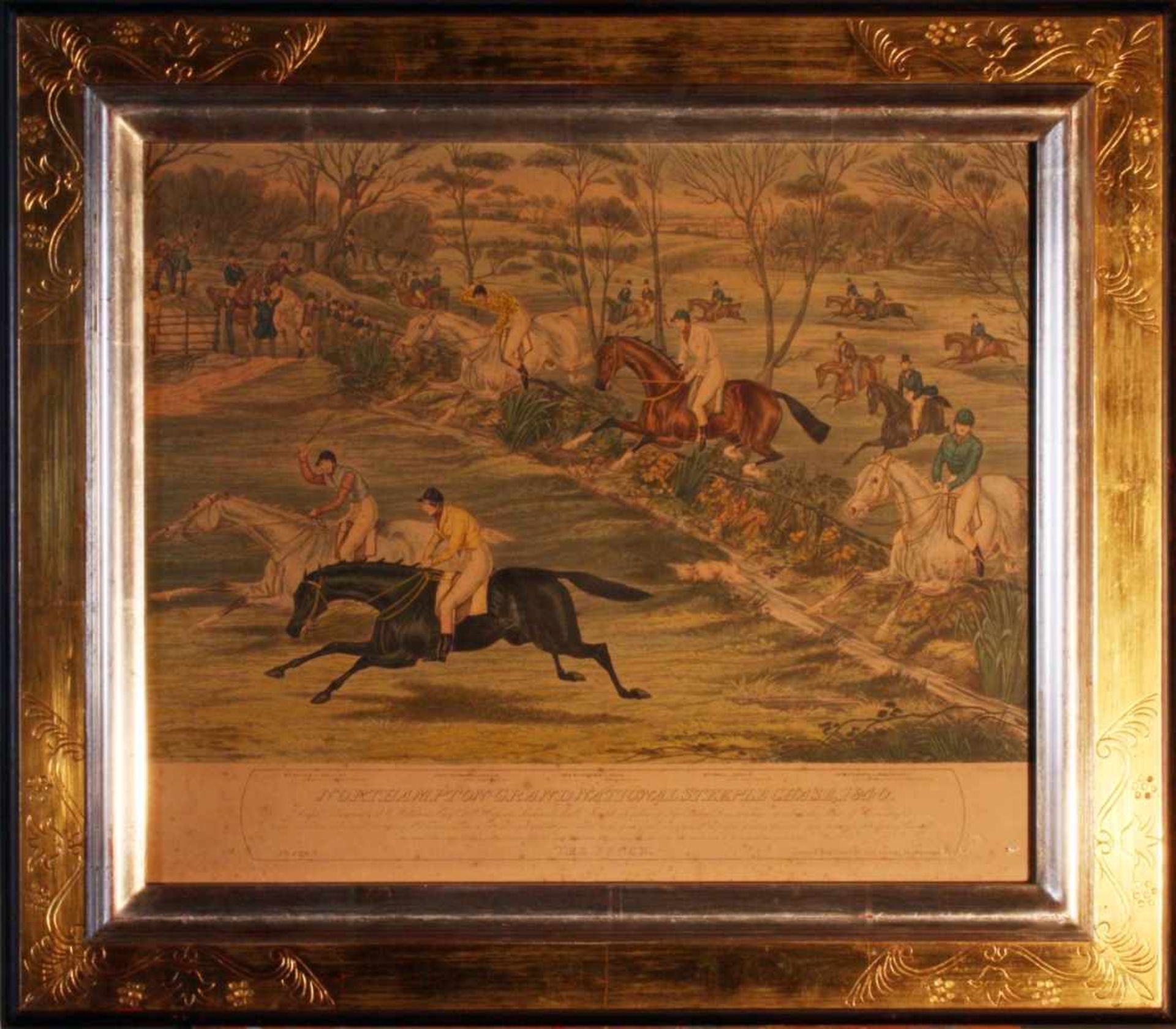 The Northampton Grand National Steeple Chase 1840 - Charles Hunt (1803-1877) Aquatinta - Bild 2 aus 2