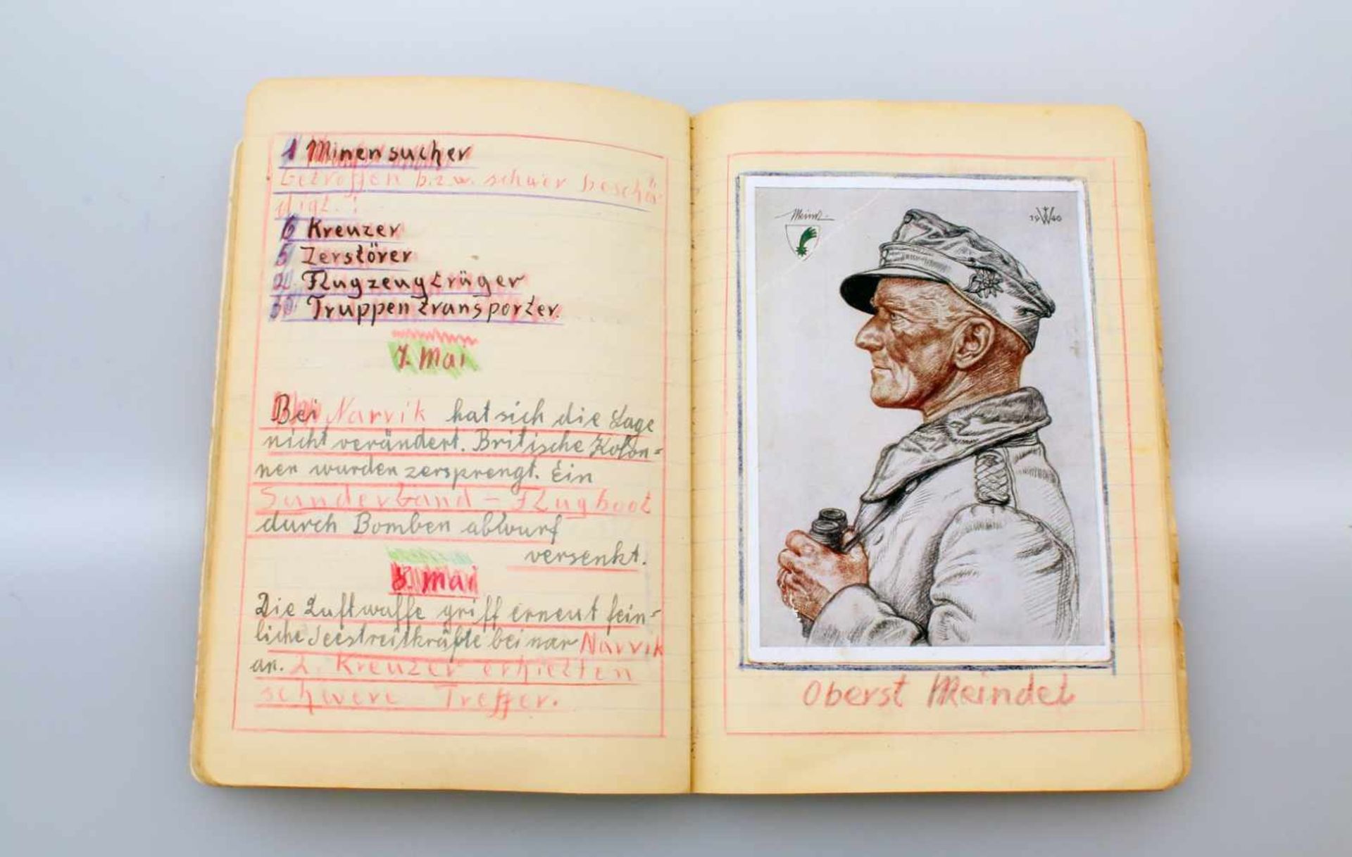 3. Reich - Konvolut Erinnerungsstücke Offiziersanwärter-Lehrgang Wehrmacht u.a. Reitgerte - Bild 7 aus 12