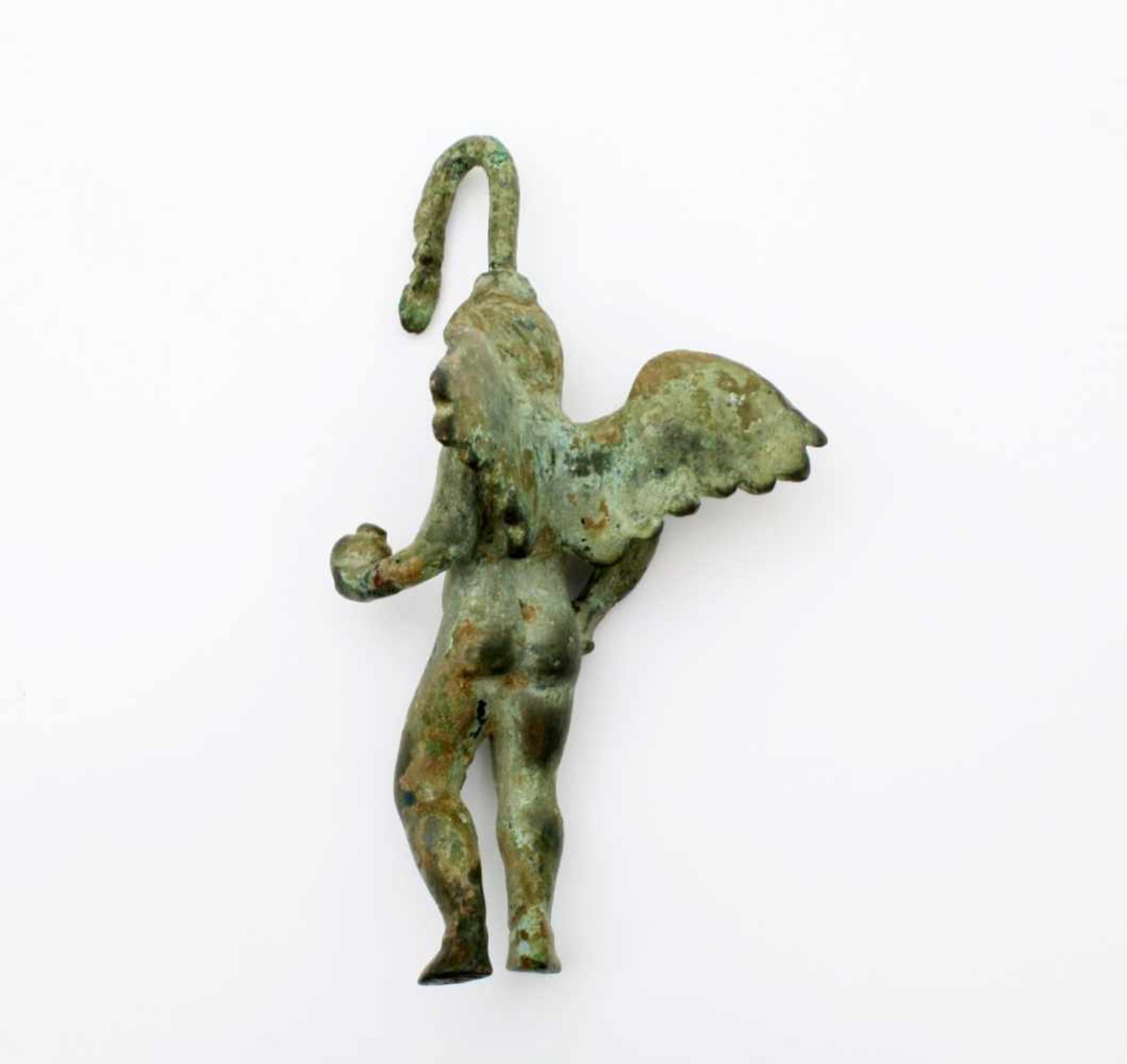 Römisches Reich - Bronze-Applikation Statuette des Eros - 2. / 3. Jahrhundert Bronzevollguss, der - Bild 2 aus 2