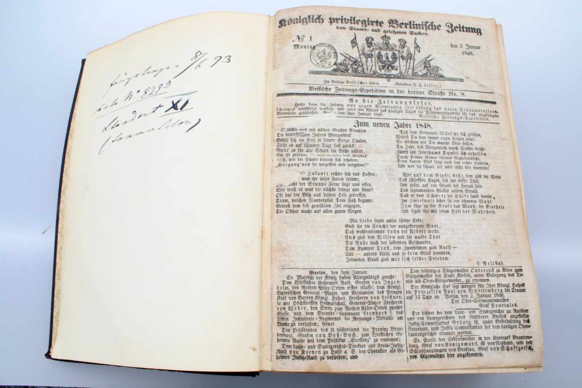 Königlich privilegierte Berlinische Zeitung Jahrgang 1848 - komplett Verlag Vossische Erben, 4 - Bild 4 aus 6