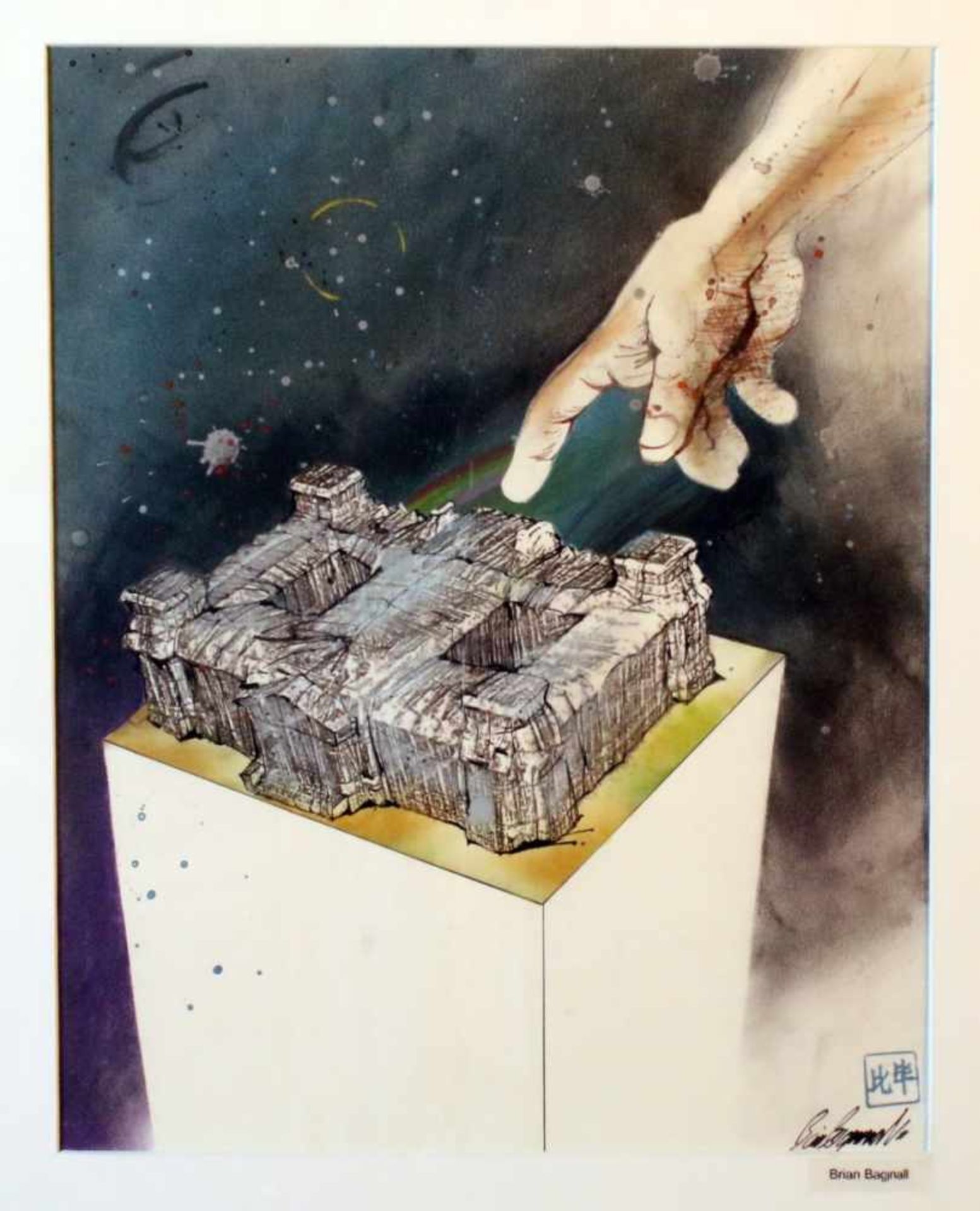 Karikatur - "Reichstag" - Brian Bagnall (*1943) Mischtechnik, unten rechts signiert, Prägestempel
