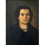 Damenportrait - Biedermeier Öl auf Blech, unsigniert. Maße: 27 x 35 cm.
