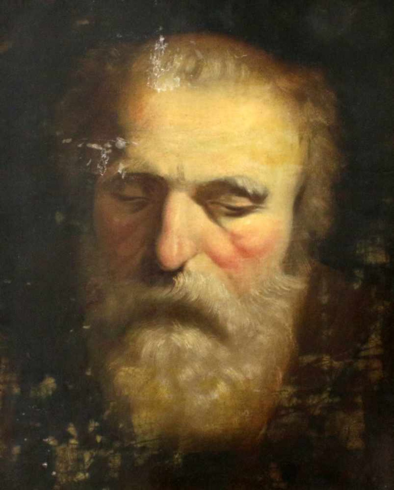 "Mönchsportrait" - Gemälde um 1900 Öl auf Holzplatte, unsigniert, feine Darstellung eines in sich