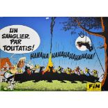 Le banquet des gaulois, case de fin des albums d'Asterix & Obélix. Toile imprimée [...]