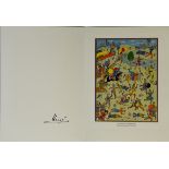 Une grande carte de voeux signée par Hergé et ornée d'une illustration de la [...]