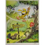 Rare sérigraphie du Marsupilami signée par Batem. N° X/X. Ce dessin de Batem fût [...]