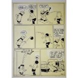 Fac similé Quick & Flupke planche originale - Casterman - 1980 - TBE. 64 X 49 cm. -